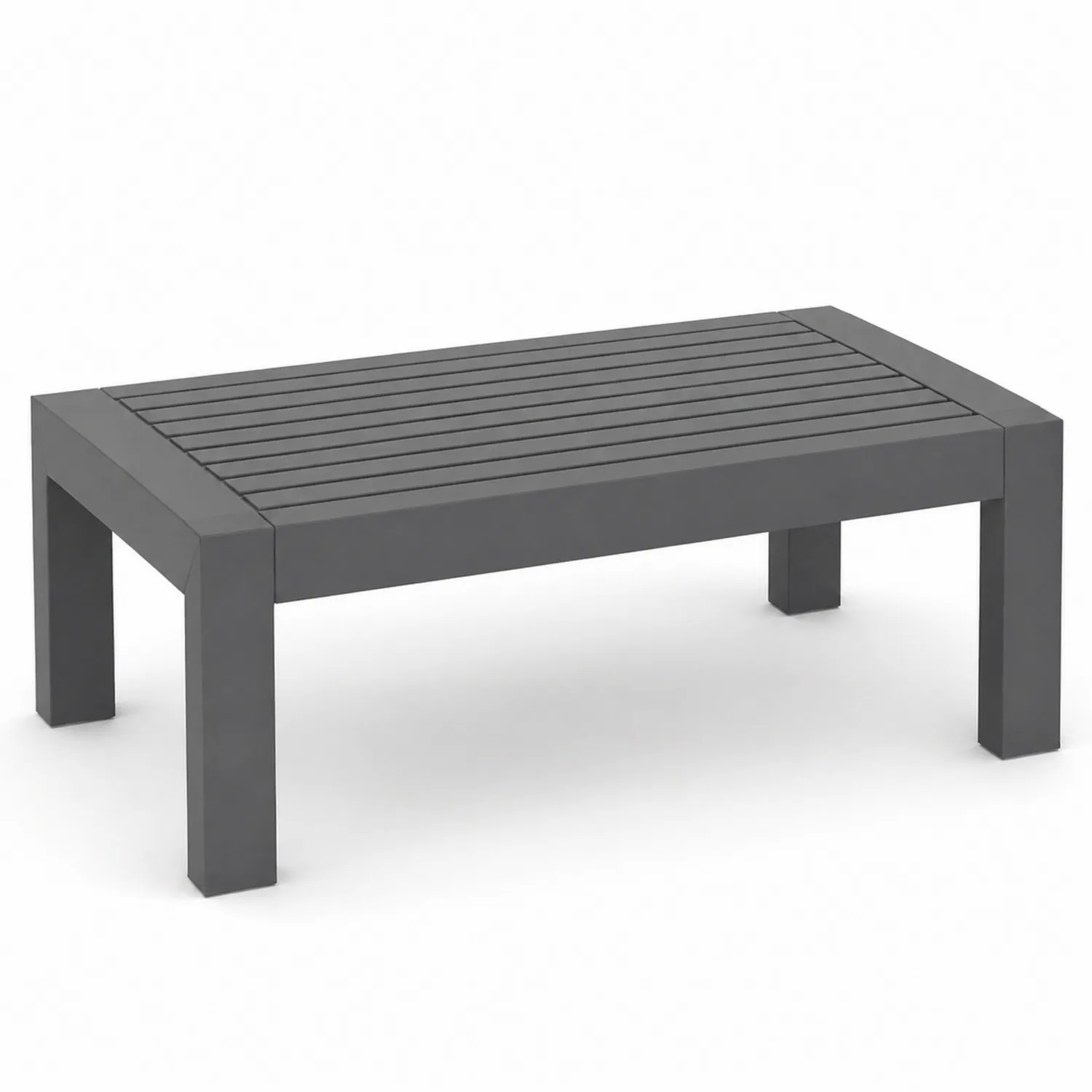 Garten-Couchtisch Aluminium Grau-Benrayzen