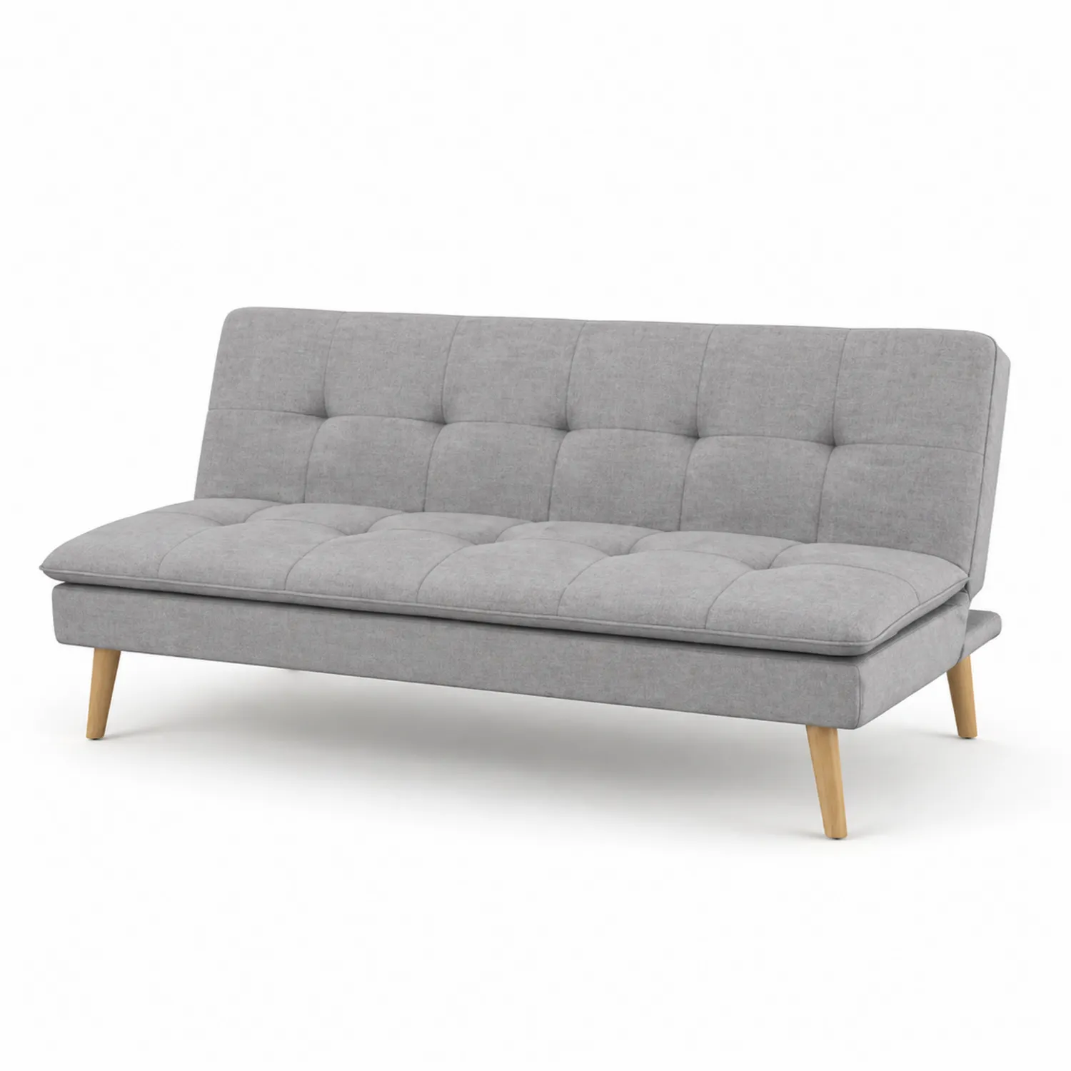 Graues Stoff-Schlafsofa mit Holzbeinen 200cm-Benrayzen