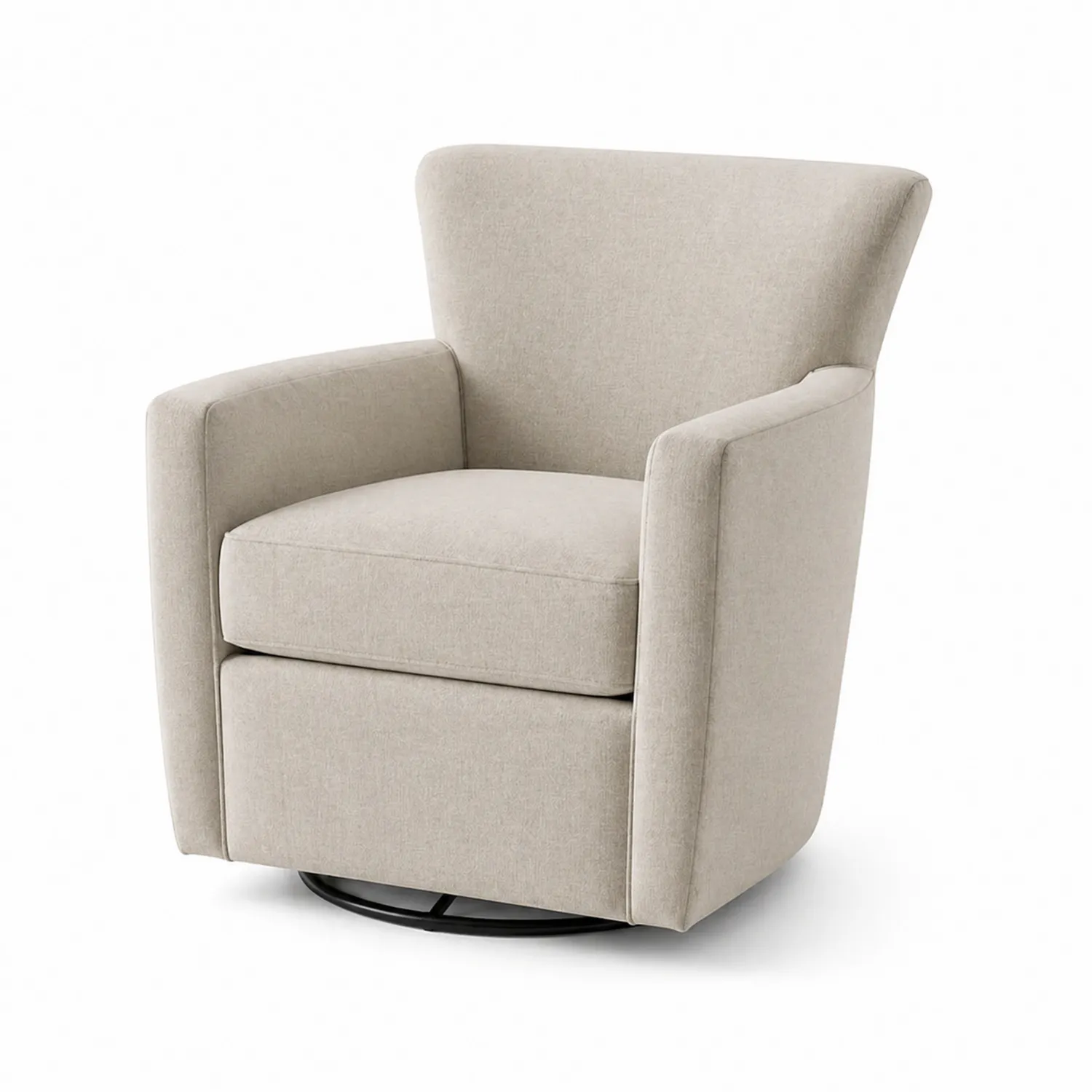 Drehbarer Stoff-Sessel Beige 90x80x85 cm-Benrayzen
