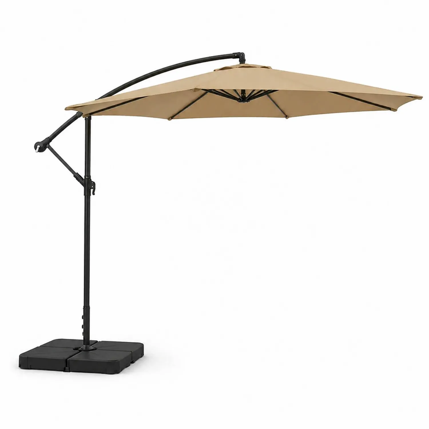 Ampelschirm Aluminium Polyester Beige Rund 300cm-Benrayzen