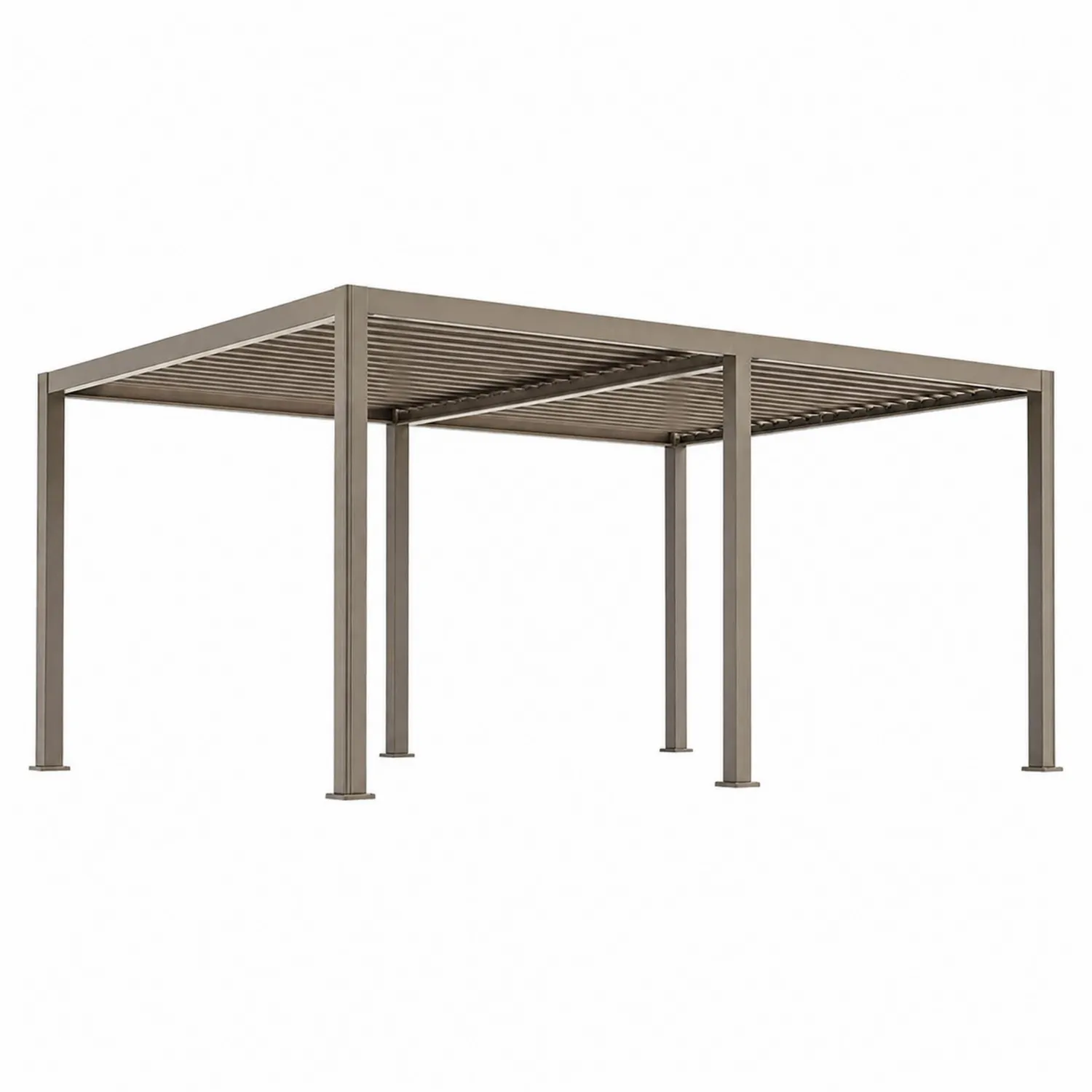 Pergola aus Aluminium 300x300x250 cm Grau-Benrayzen