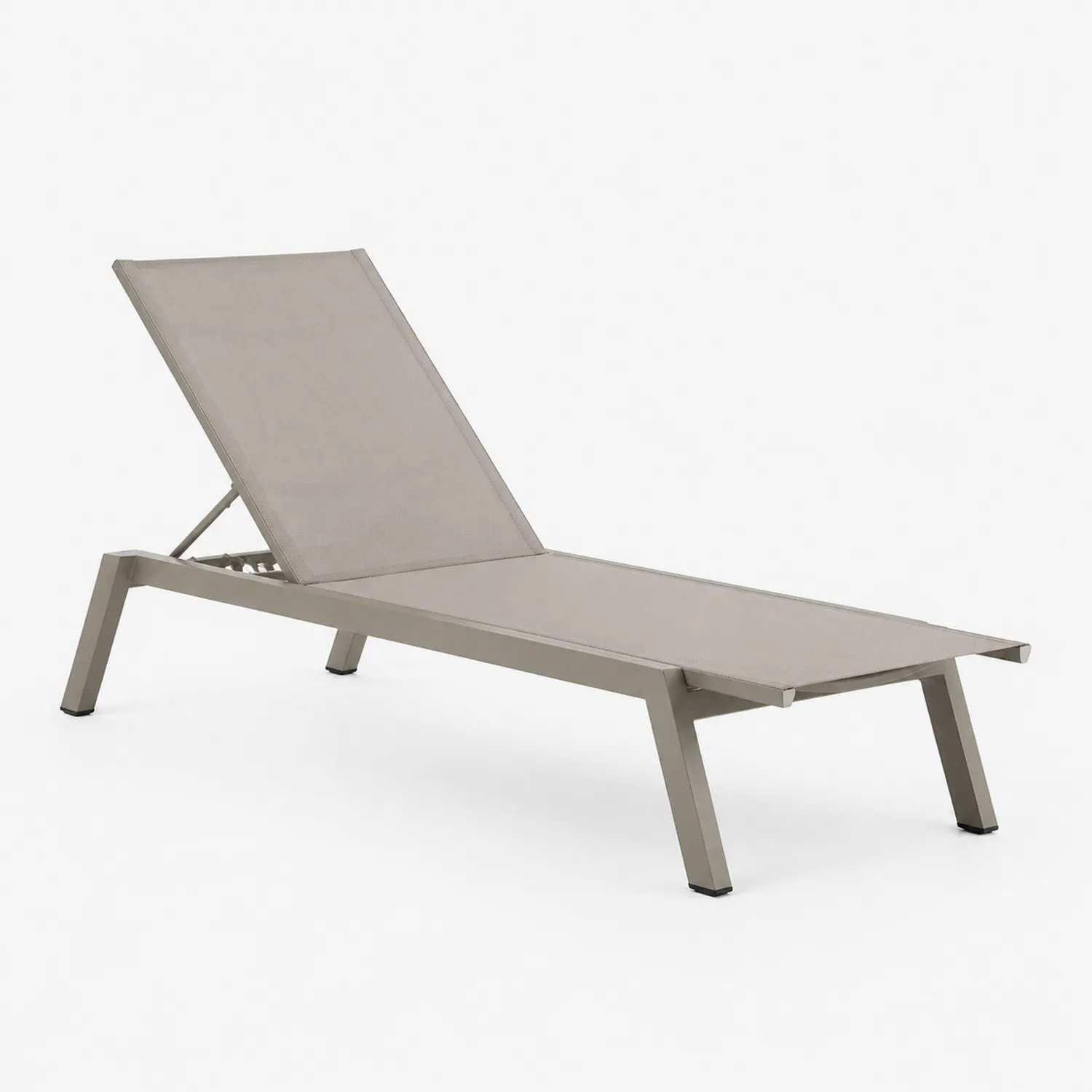 Sonnenliege aus Aluminium und Textilene in Beige 200x65x35cm-Benrayzen