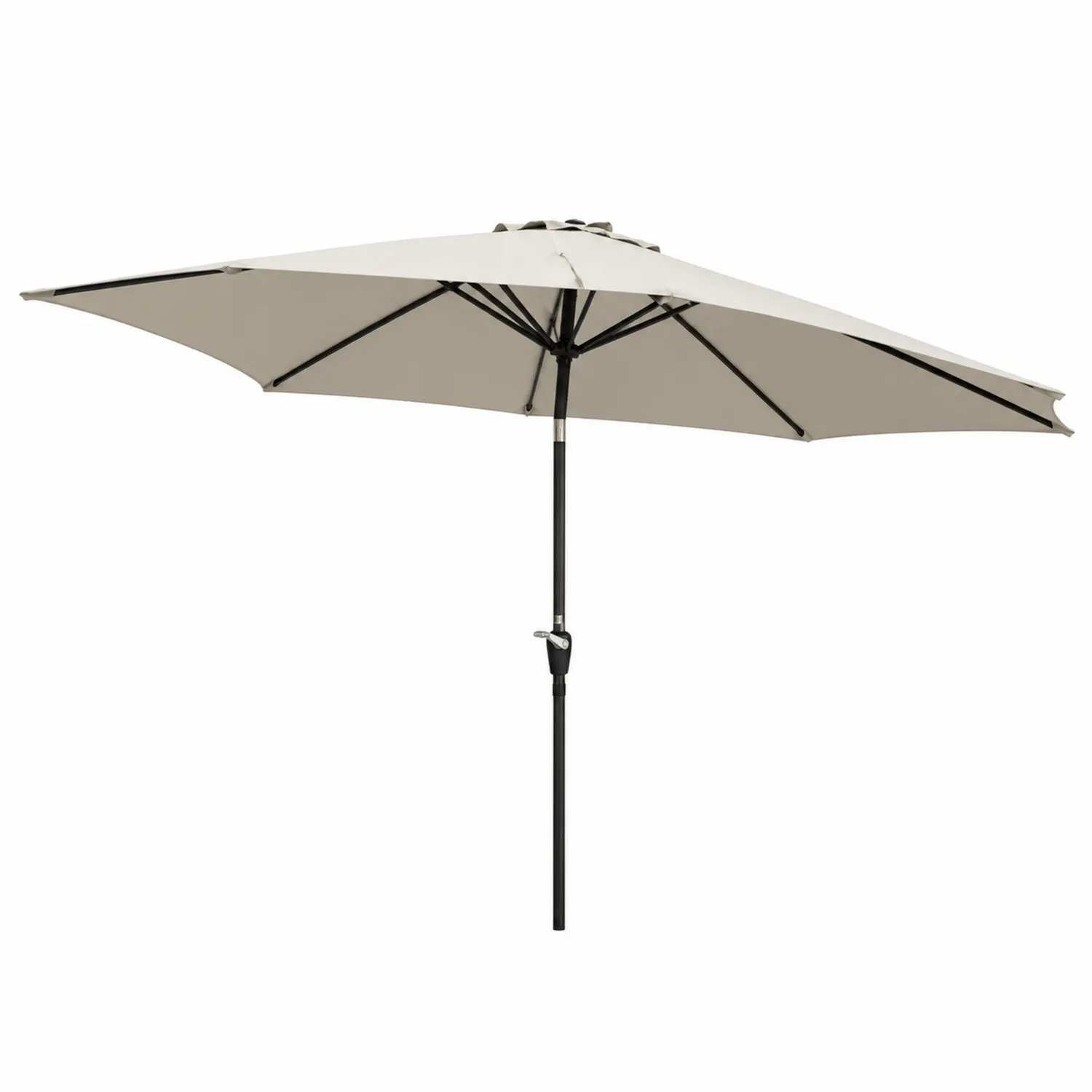 Runder Sonnenschirm 300 cm Aluminium und Polyester Beige-Benrayzen