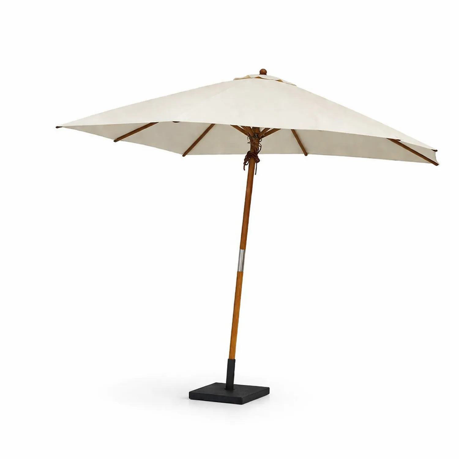 Runder Sonnenschirm Holz Polyesterbezug 3m Beige-Benrayzen