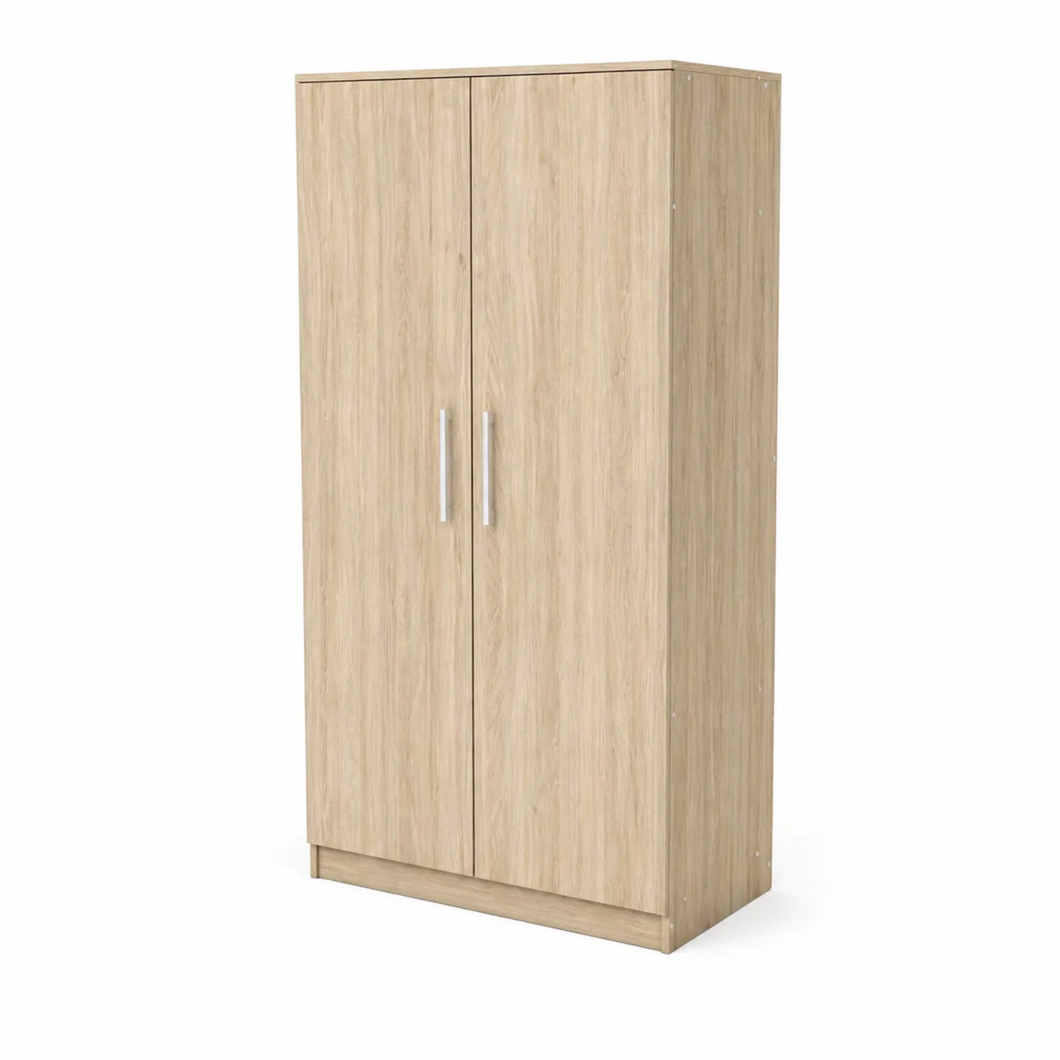 Kleiderschrank Zweiflügeltür Holzspanplatte Eiche 180x80x50 cm-Benrayzen