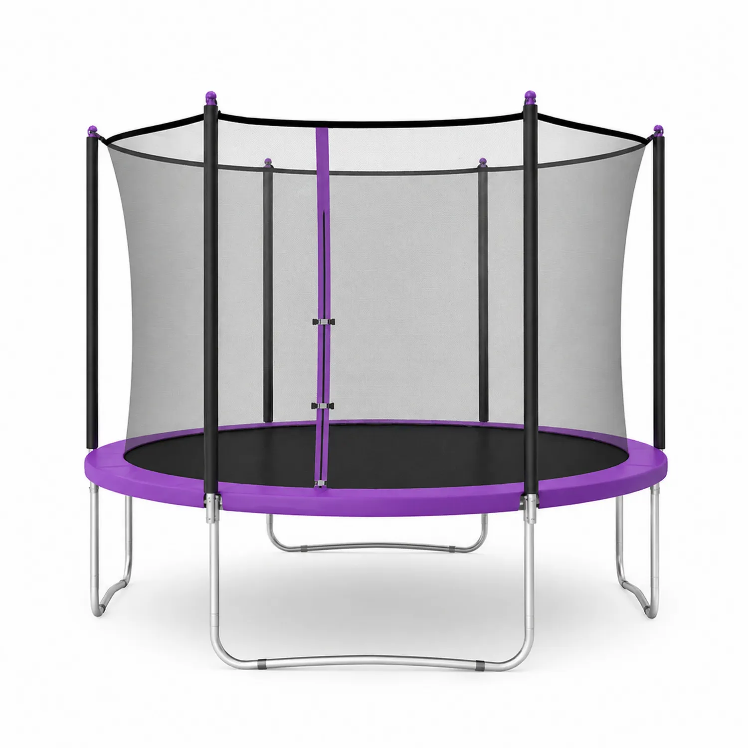 Trampolin mit Sicherheitsnetz Stahl 305 cm Lila Schwarz-Benrayzen