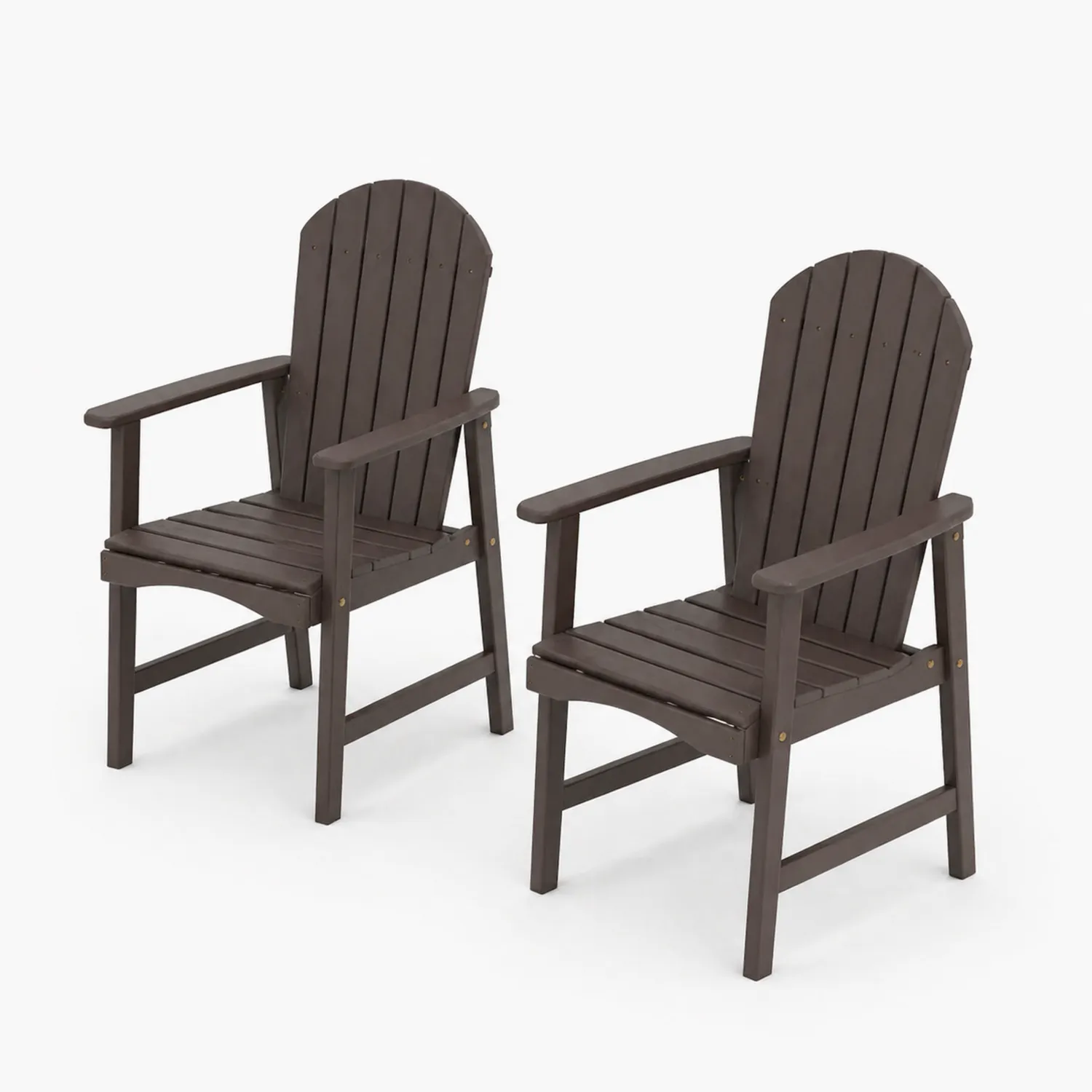 Gartenstuhl-Set aus Holz 2er-Set Braun-Benrayzen