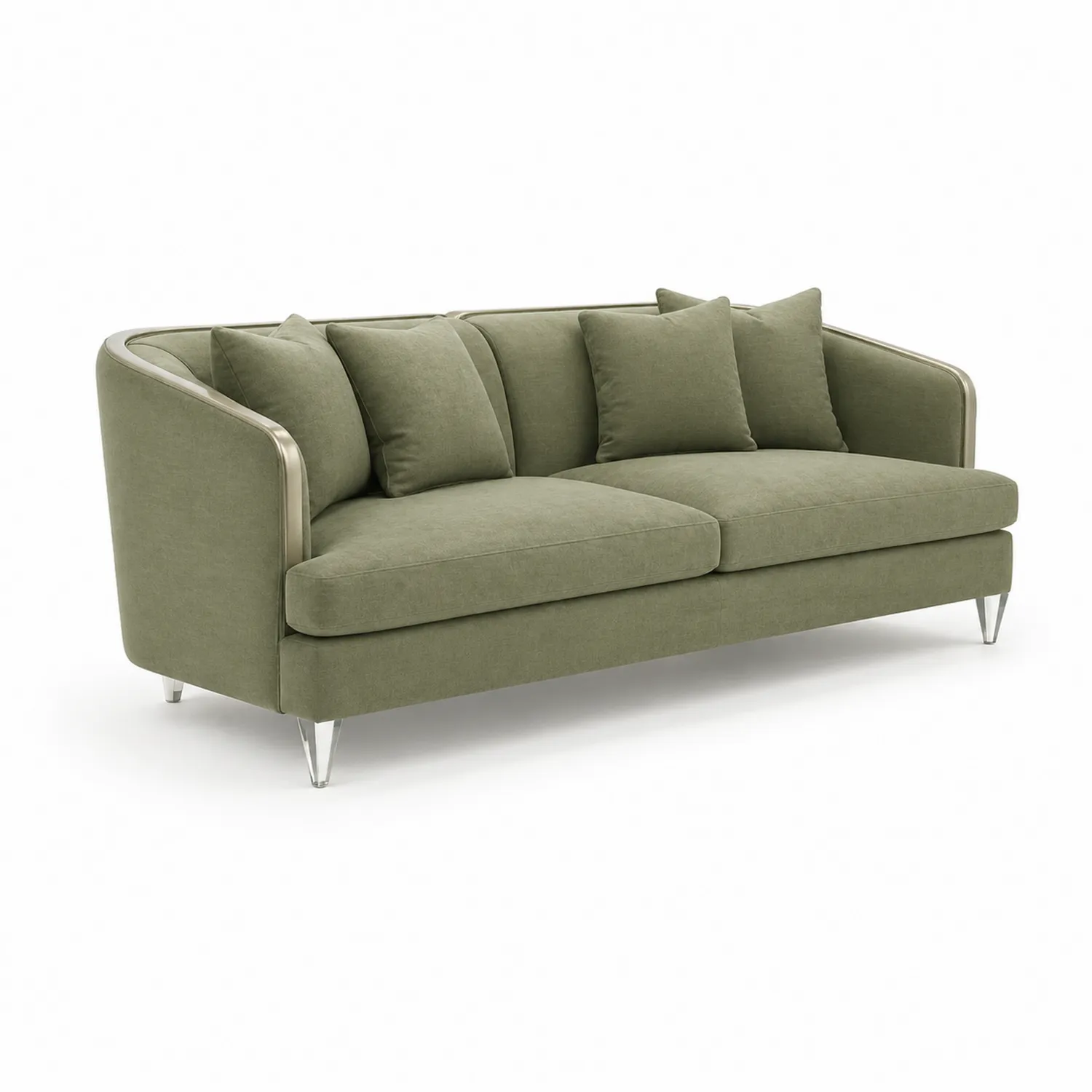 3-Sitzer Sofa aus Stoff Grün 200x90x85cm-Benrayzen