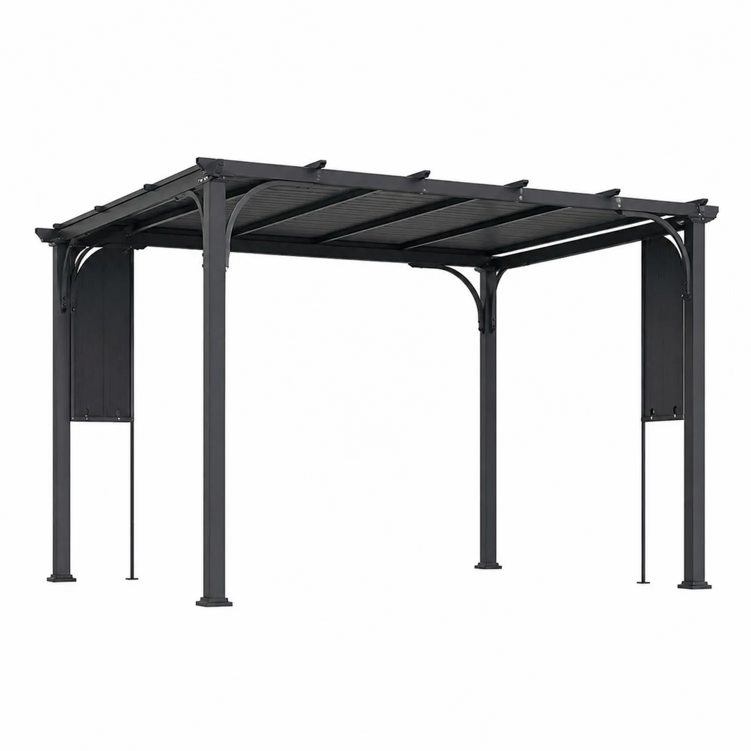 Aluminium Gartenpavillon, Anthrazit, 300 x 300 cm-Benrayzen