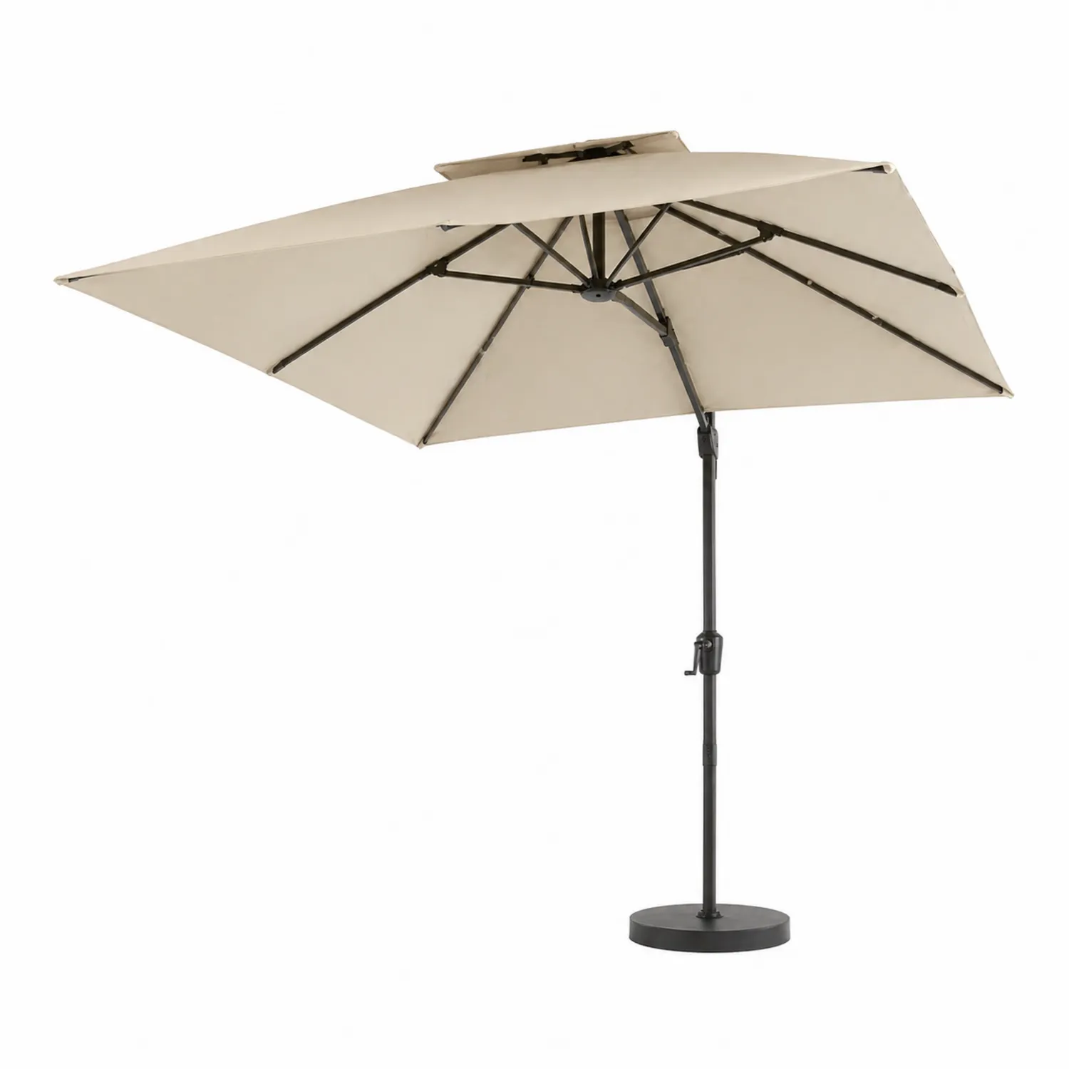Rechteckiger Sonnenschirm Polyester 300x200 cm Beige-Benrayzen
