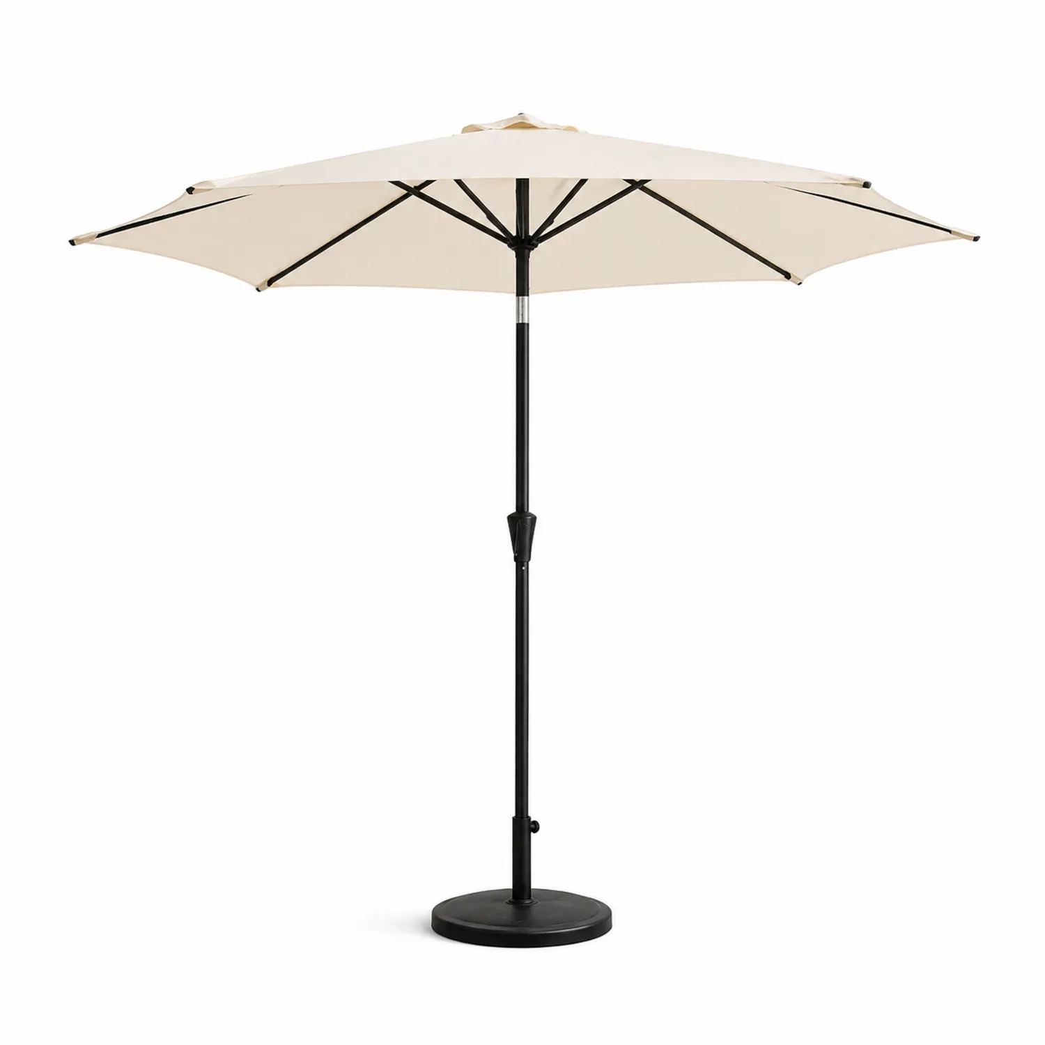 Runder Sonnenschirm Metall 300 cm Creme-Benrayzen