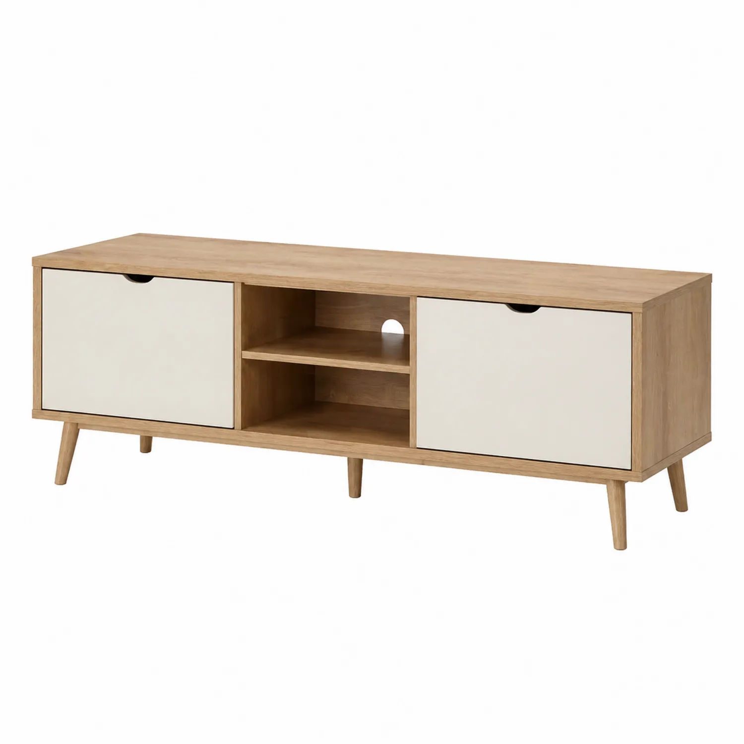 Mueble de TV de madera y melamina 120x40x50 cm