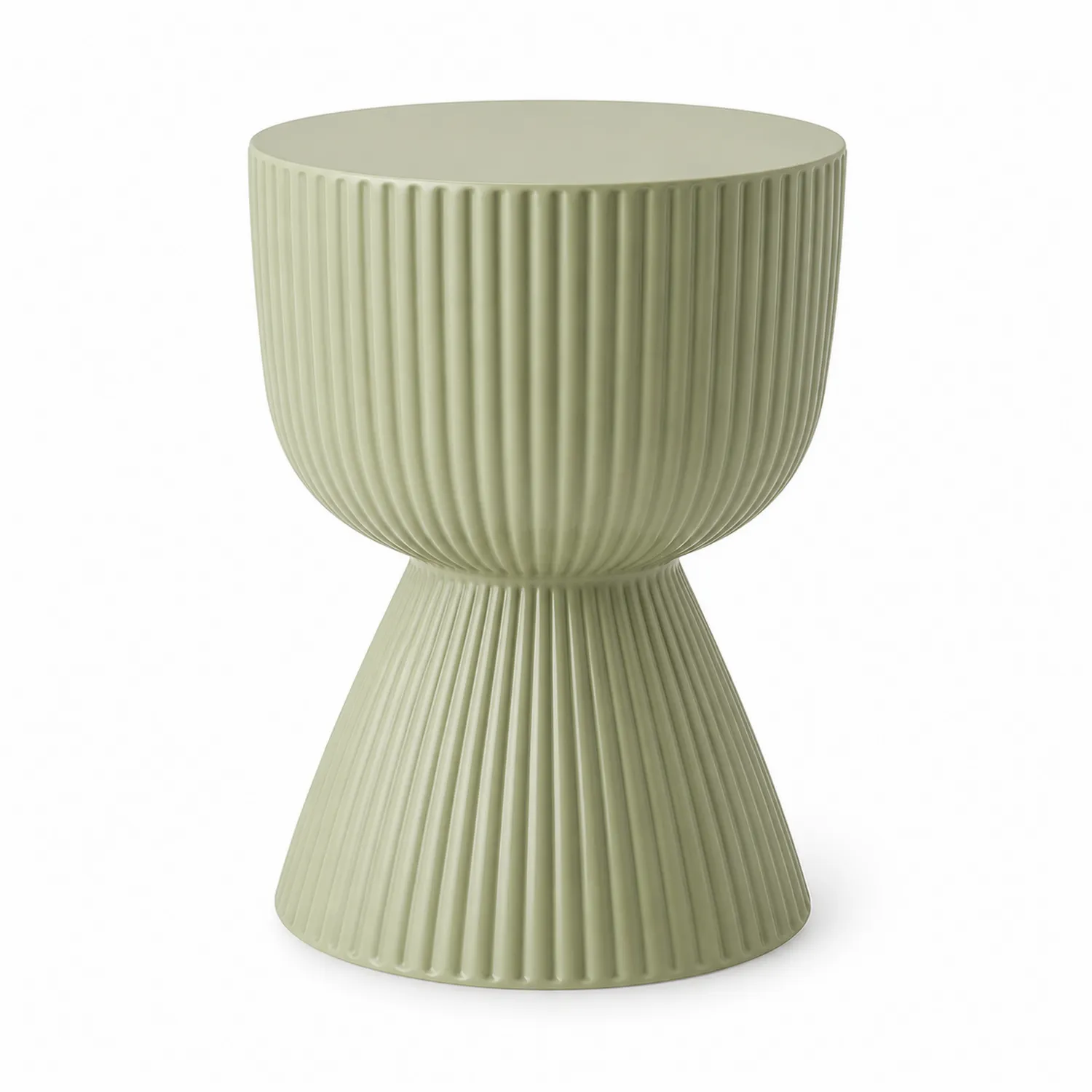 Mesa auxiliar de plástico verde claro