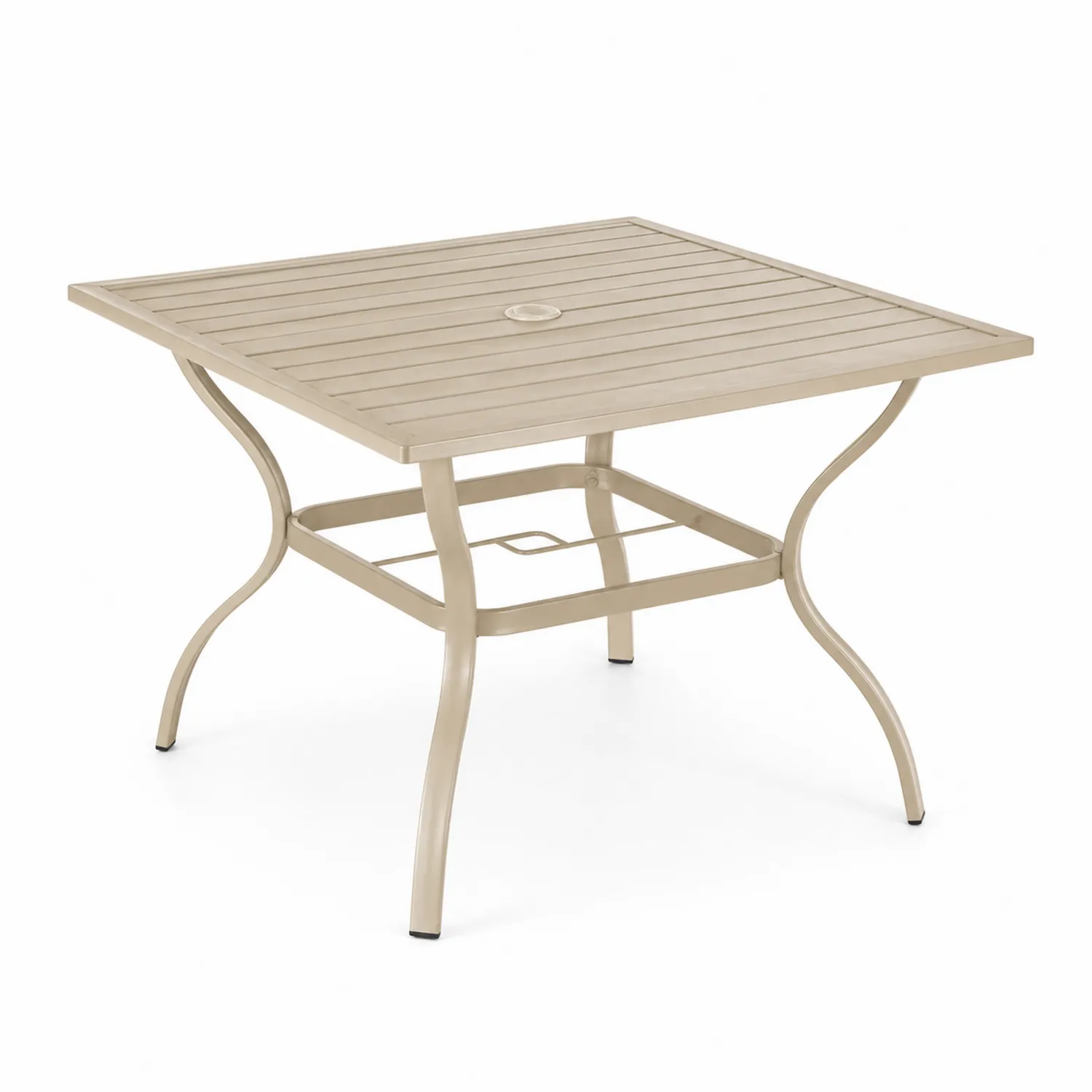 Mesa cuadrada de aluminio 90x90 cm Beige