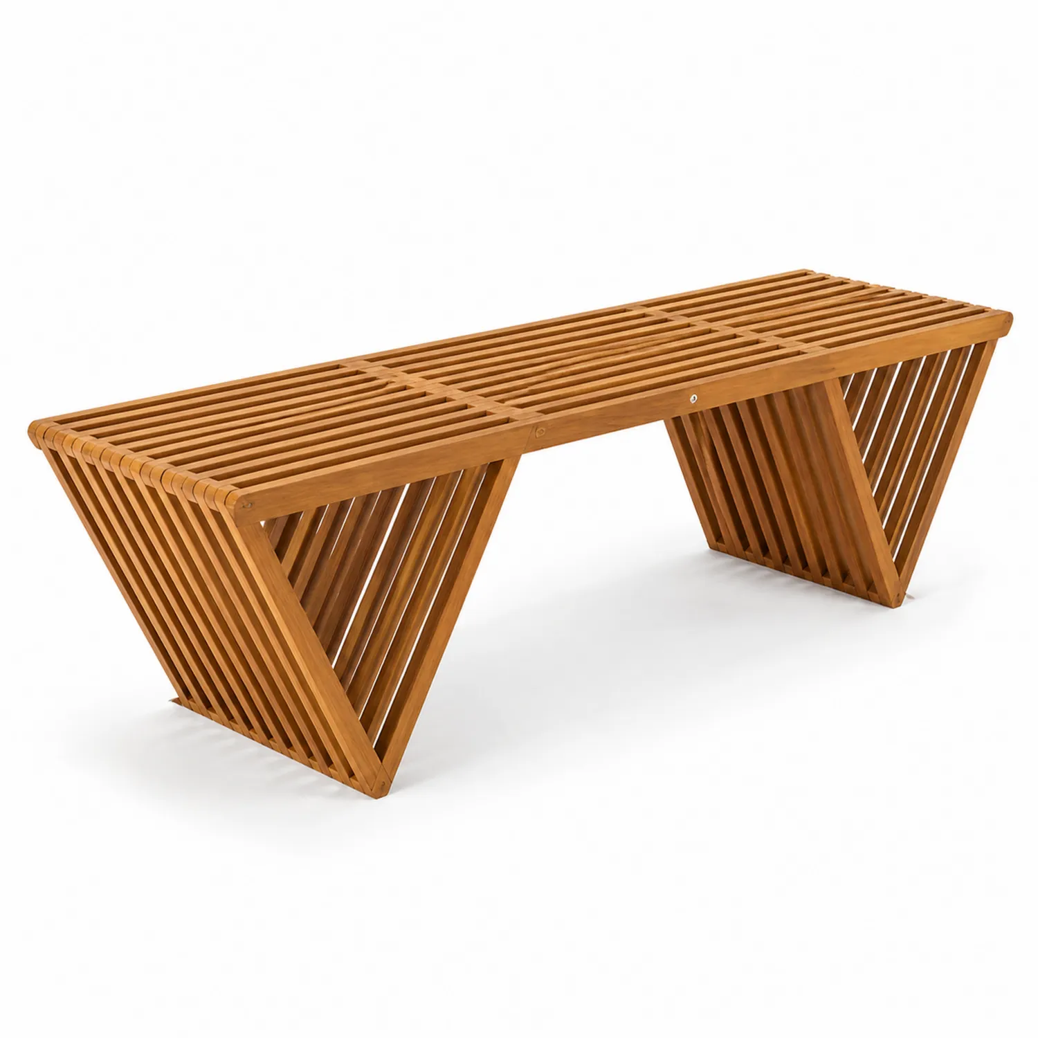 Banco de madera de acacia para exterior 120cm Marrón