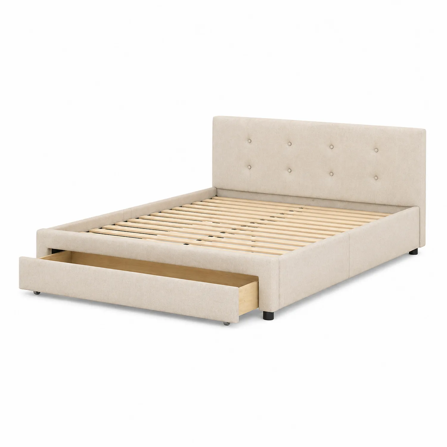 Cama de tela con almacenamiento 200x150 cm