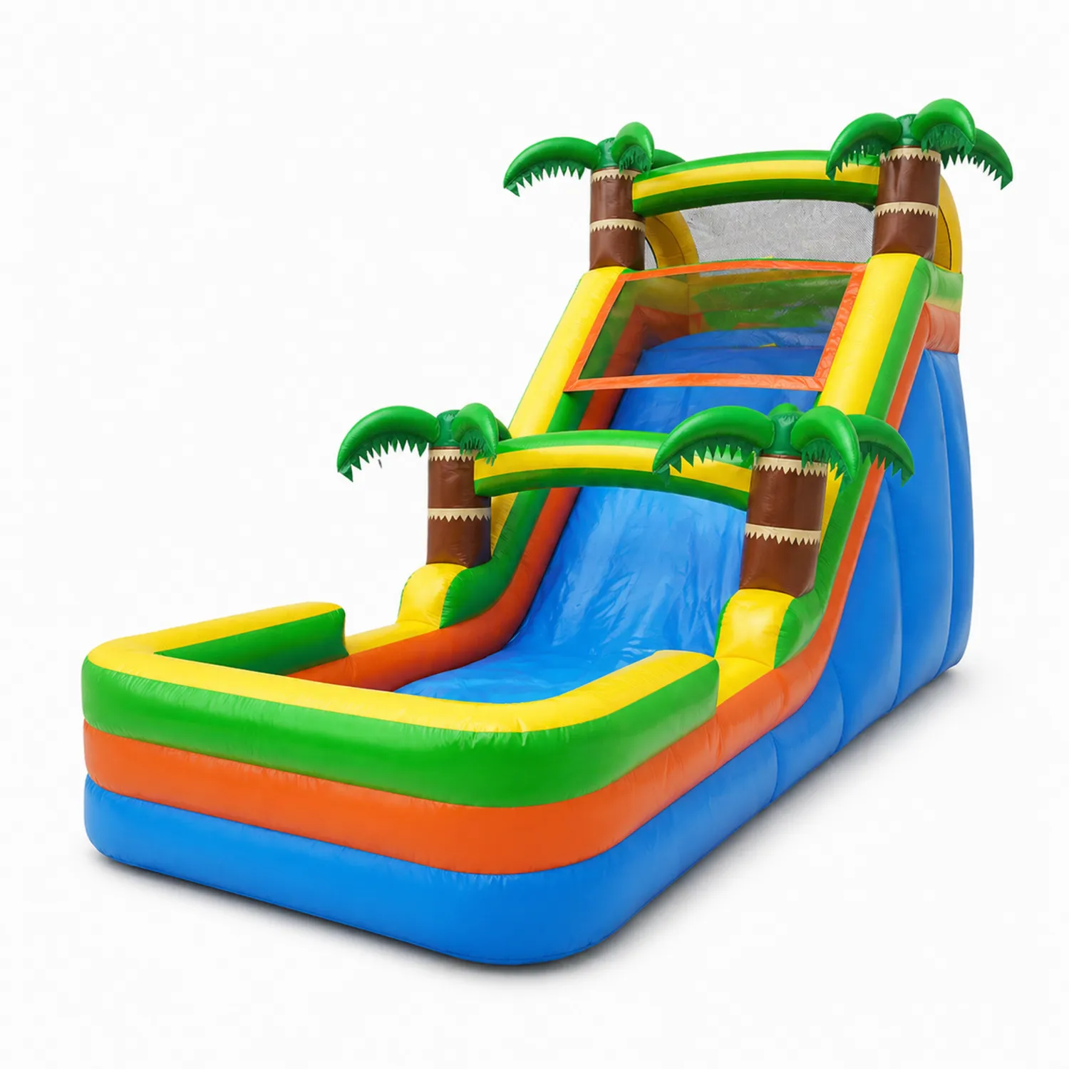 Tobogán hinchable con palmeras de PVC 400x300x250 cm
