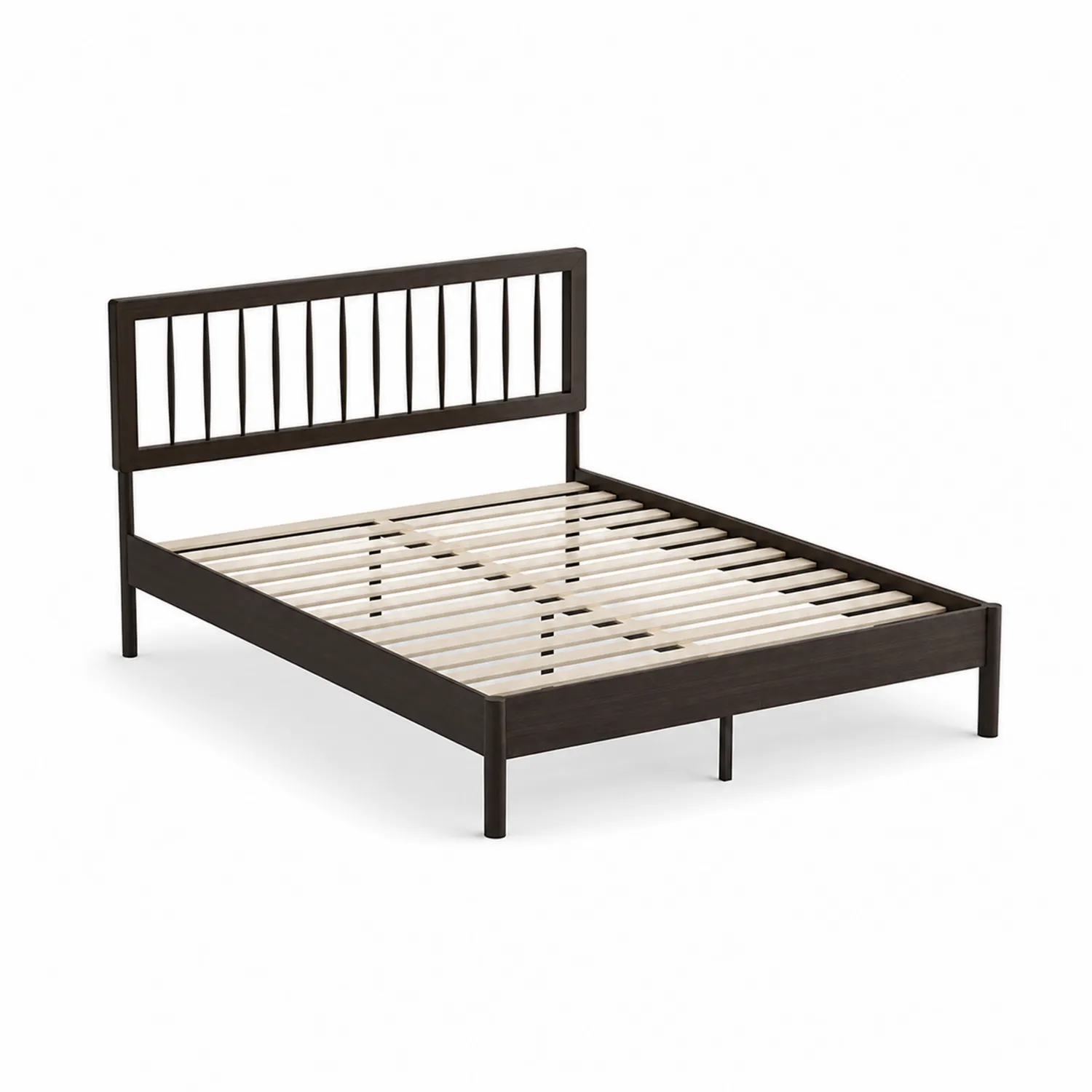 Cama de madera de nogal 200x160 cm Marrón