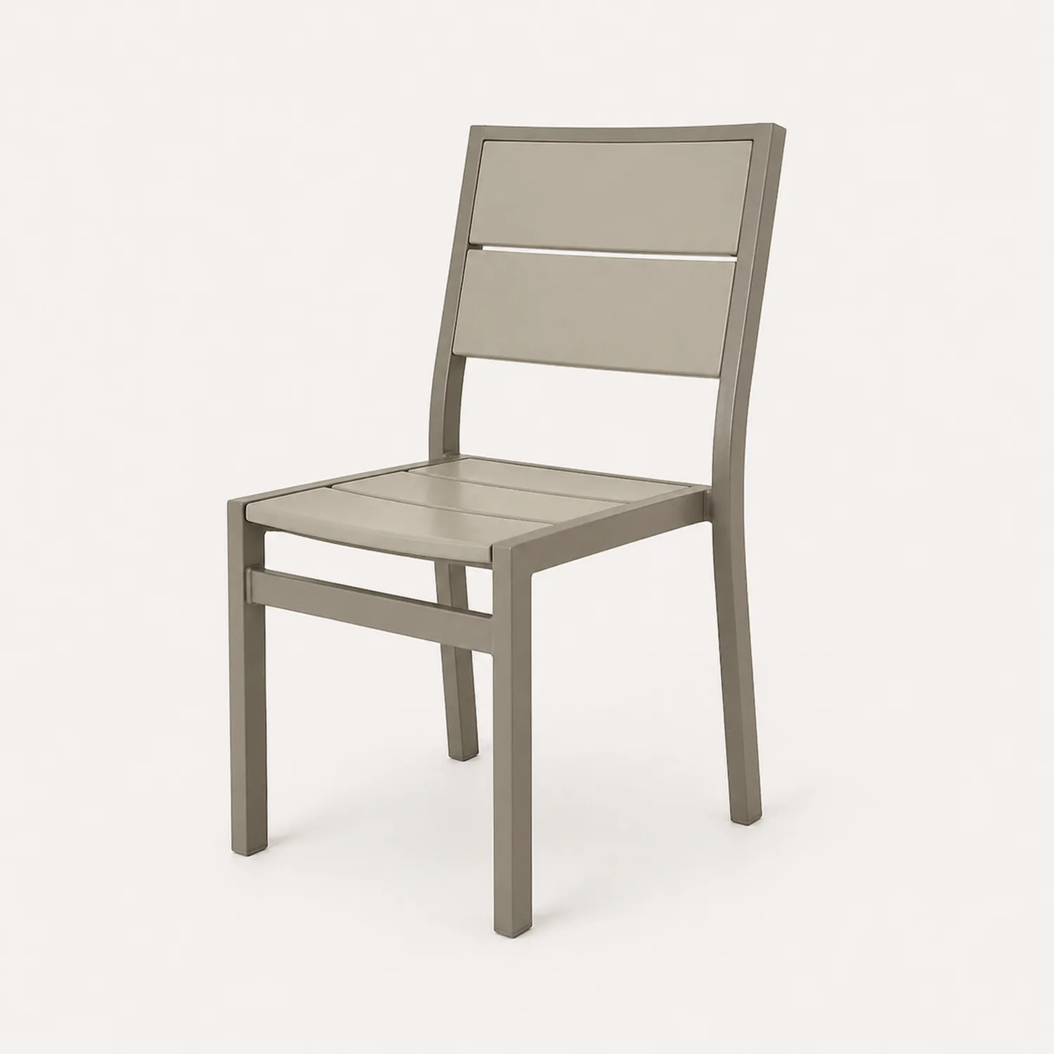 Silla de jardín de aluminio gris