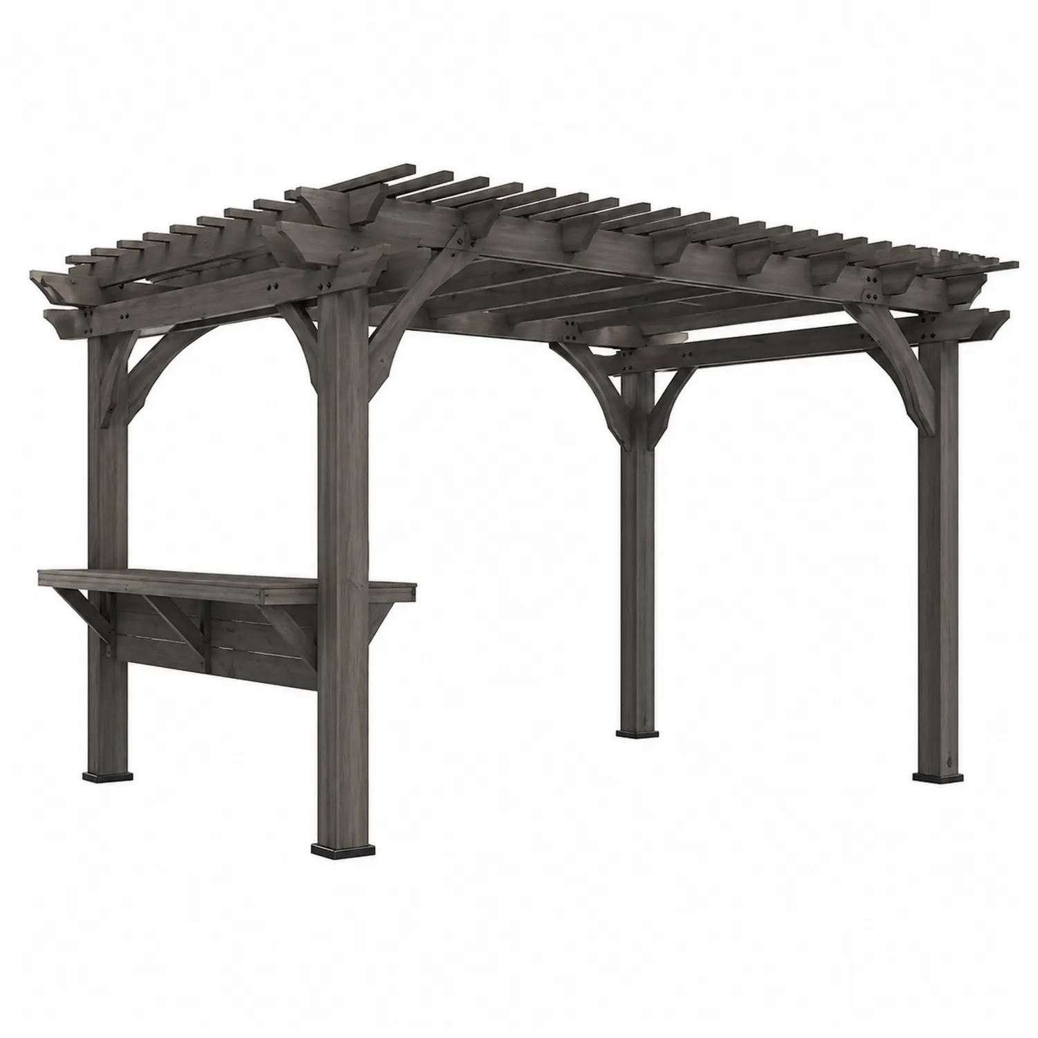 Pérgola de Madera de Pino 300x300x250 cm Gris Oscuro