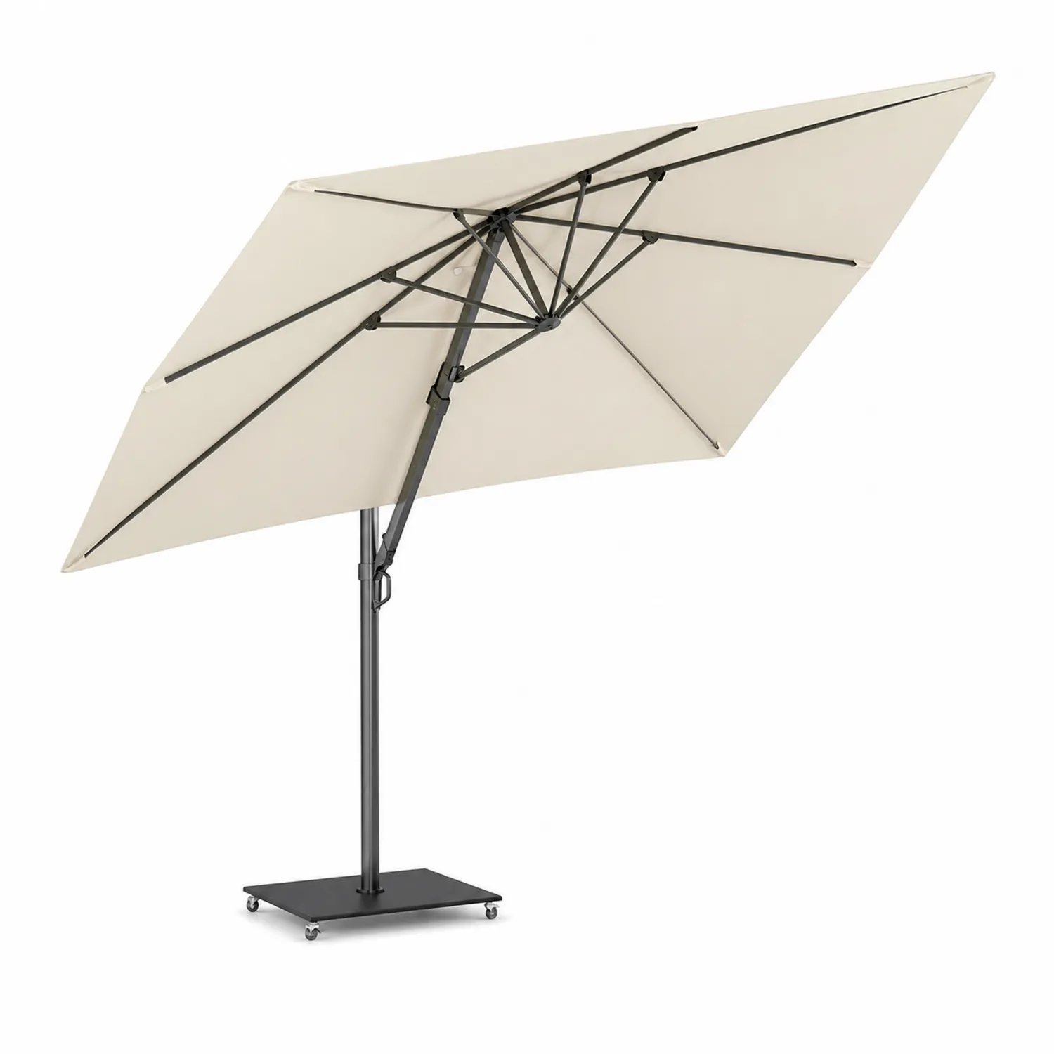 Sombrilla de Tela 3x3m Beige con Estructura de Acero