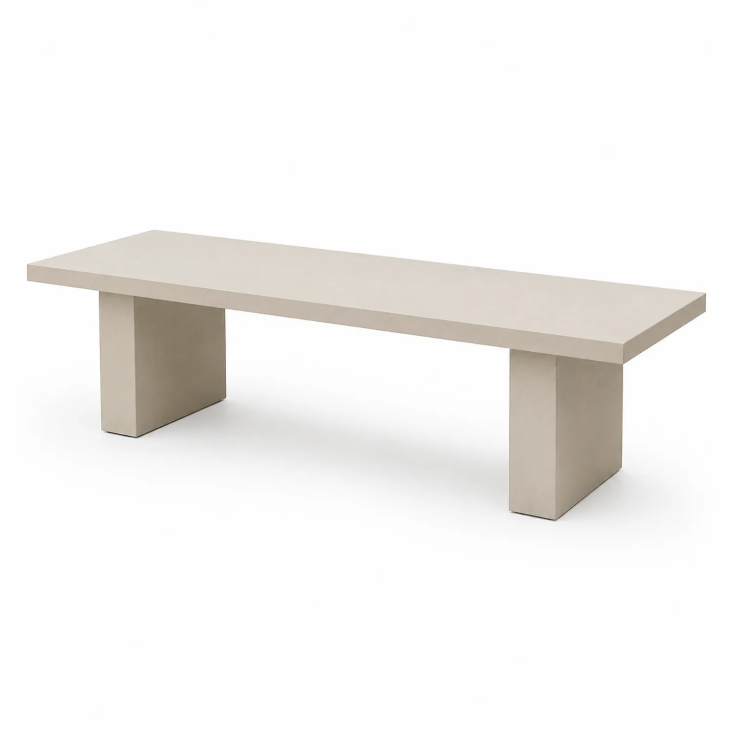 Banco de hormigón para exterior Beige 200 cm