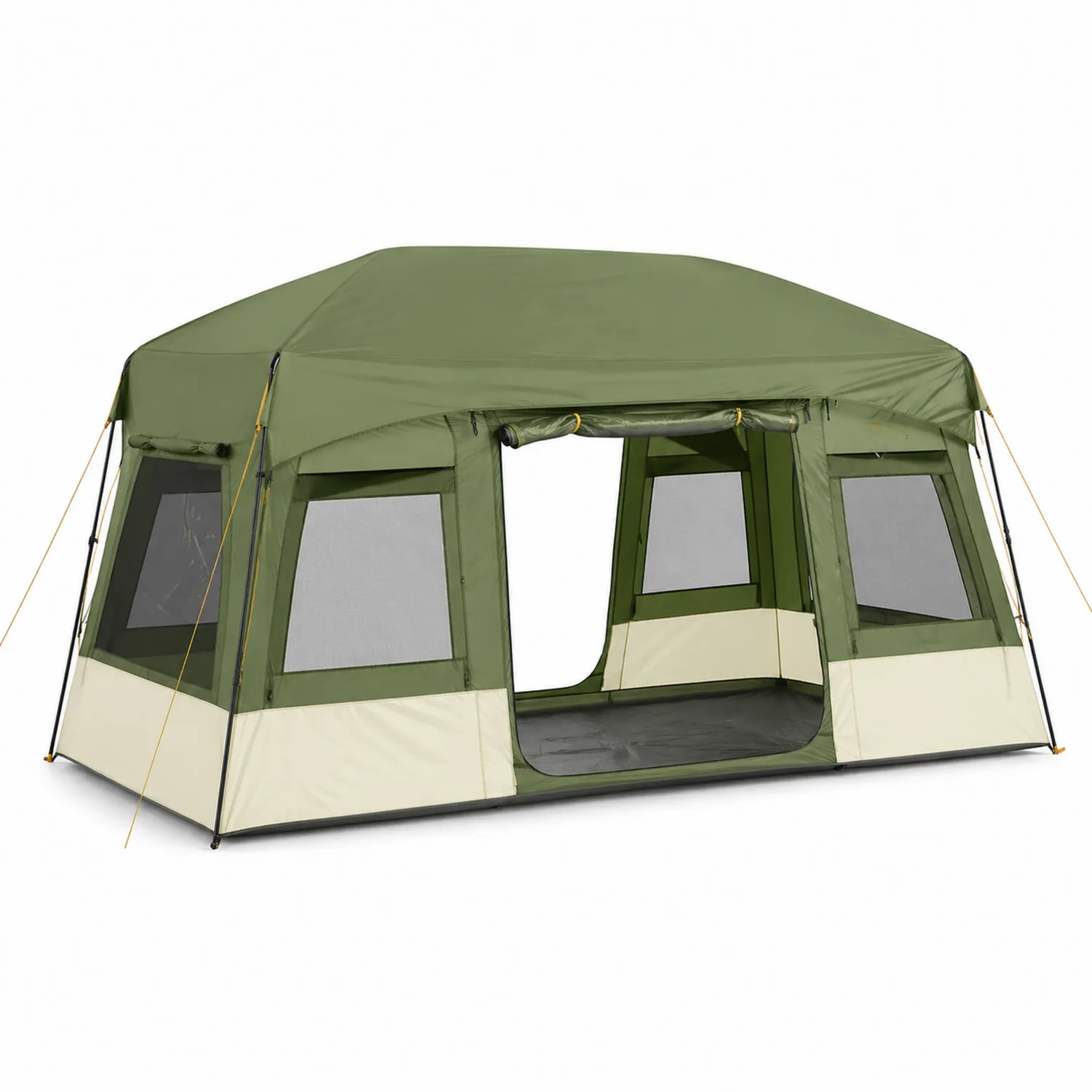 Tienda de campaña familiar de poliéster verde 300 x 250 x 200 cm