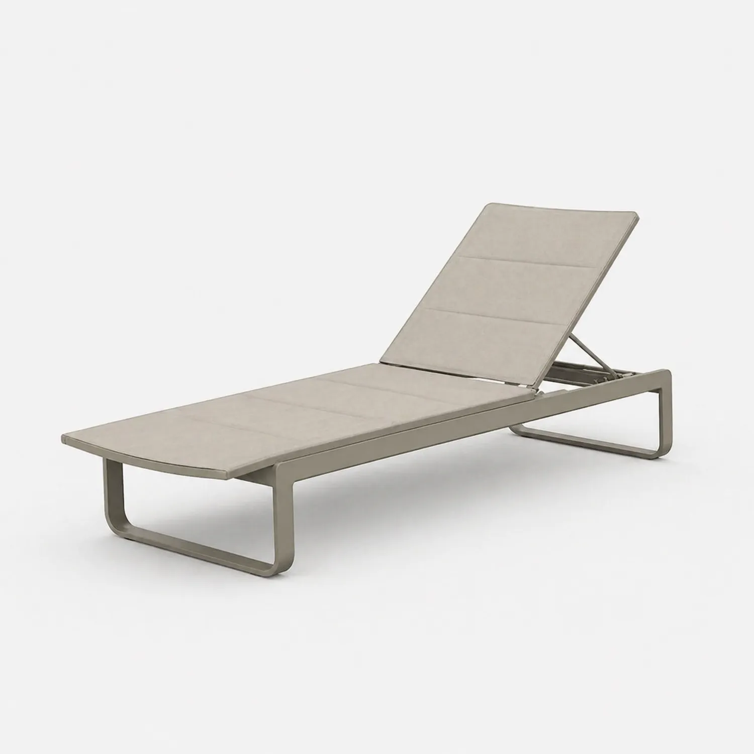 Tumbona de aluminio y poliéster ajustable 200 cm Arena