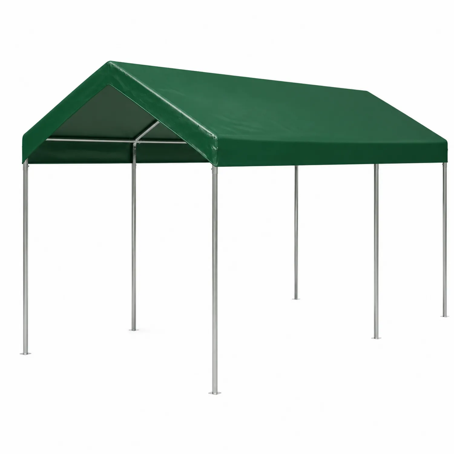 Carpa de Refugio de Metal y Lona Verde