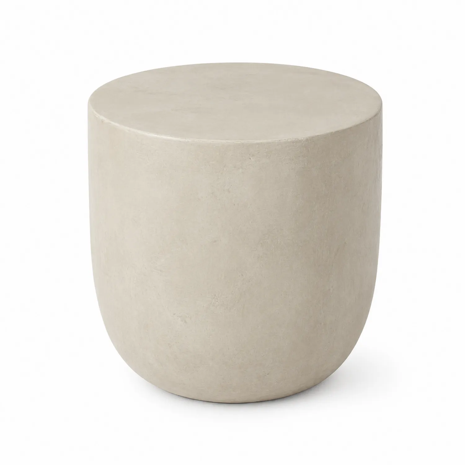 Mesa Redonda de Cemento Beige 45 cm