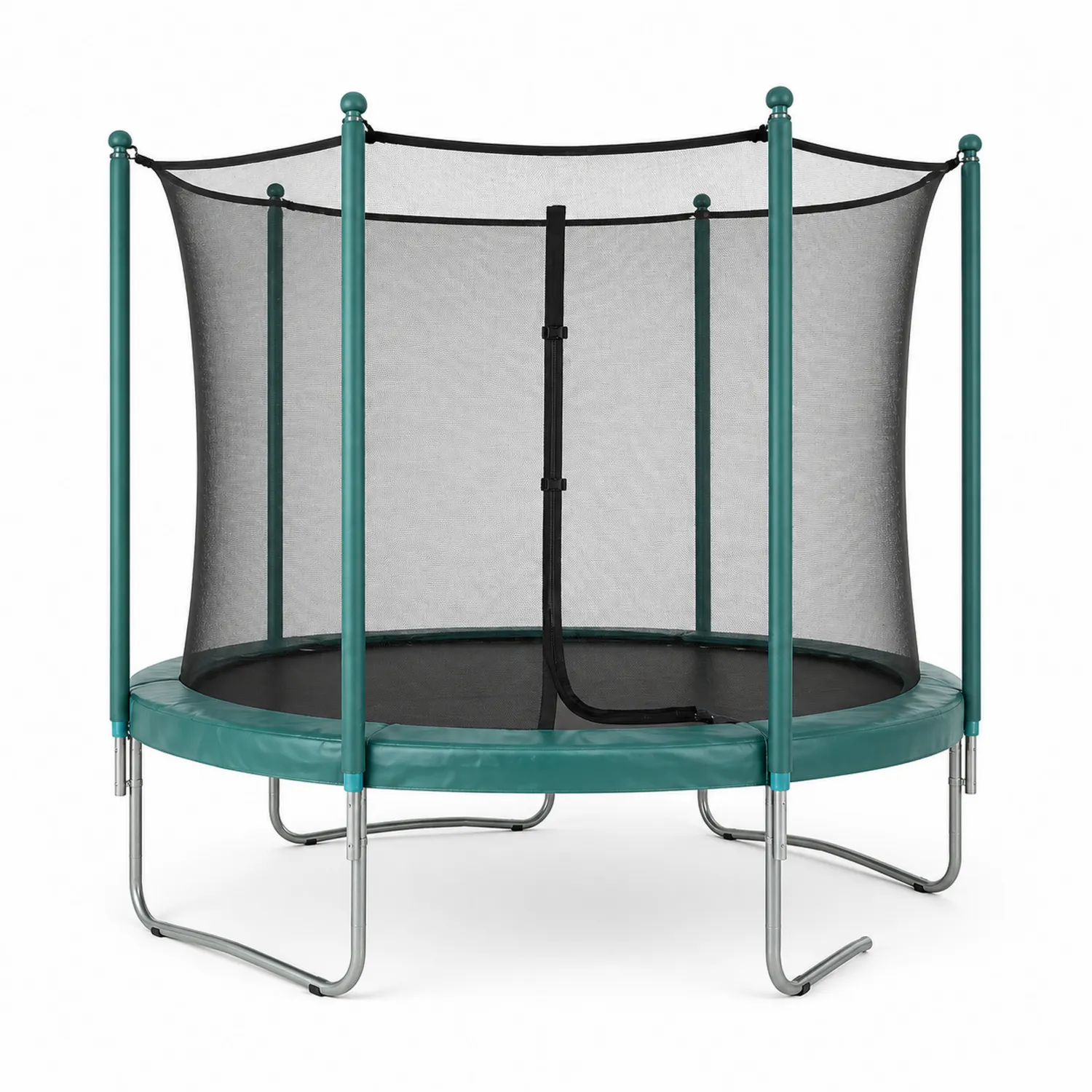 Trampolín para Niños con Red de Seguridad de Acero 180 cm Verde