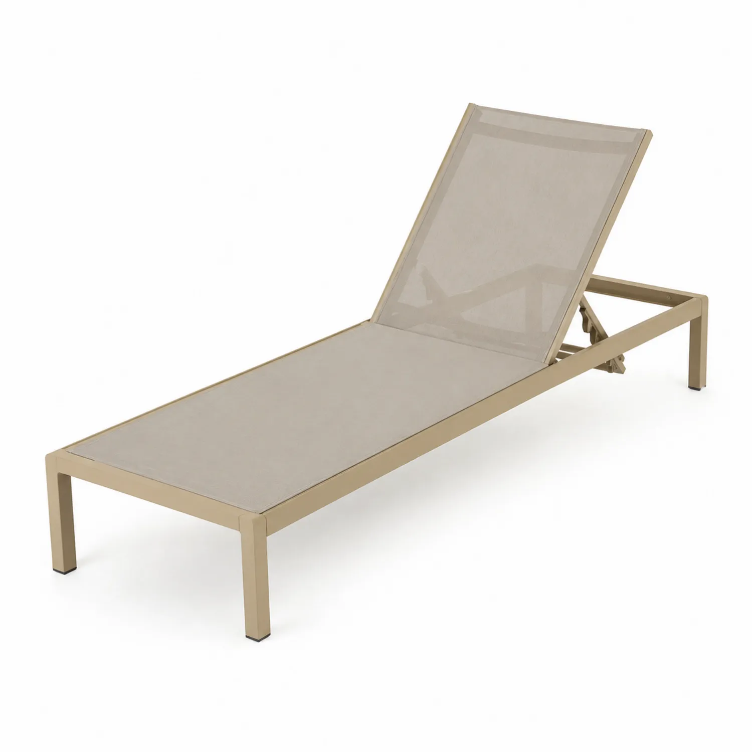 Tumbona de Aluminio y Textilene Beige