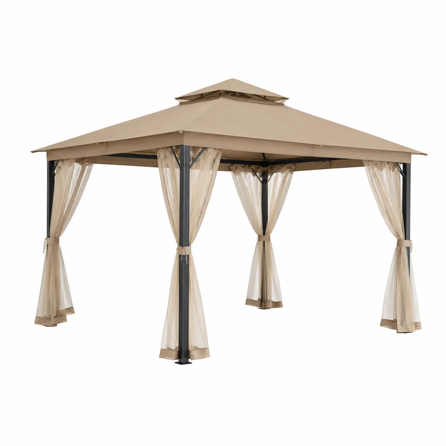 Cenador de Acero y Poliéster 3x4m Beige