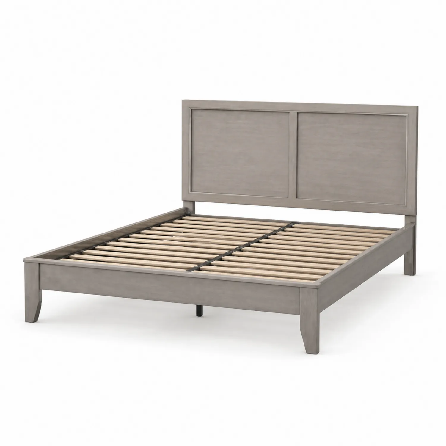 Cama de Madera Maciza Gris 200x160 cm