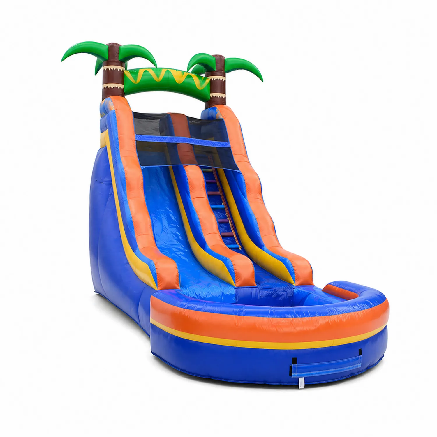 Tobogán inflable de PVC para exteriores 500x300x200 cm Azul/Naranja