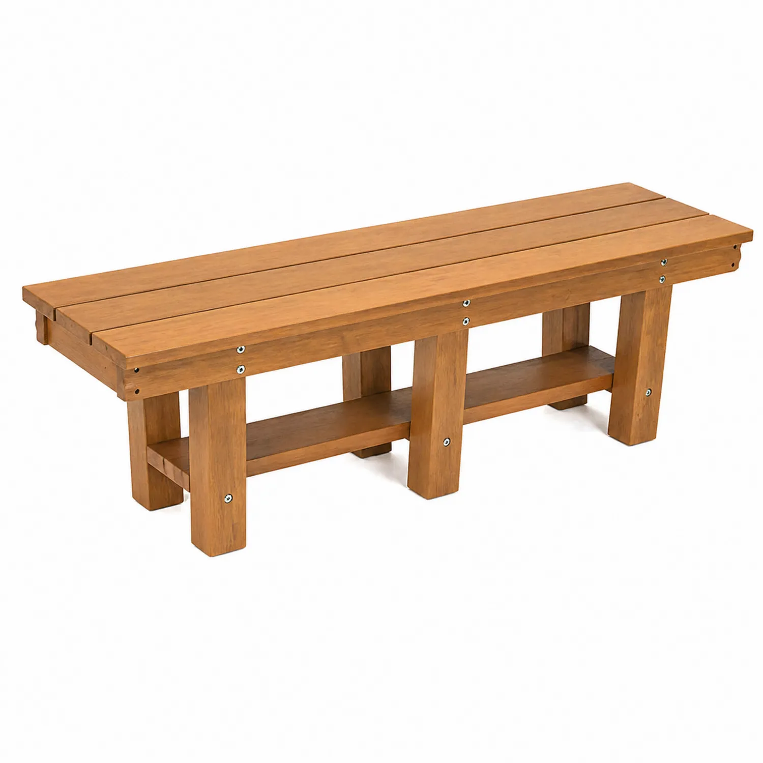 Banco de Madera Maciza 150cm Marrón