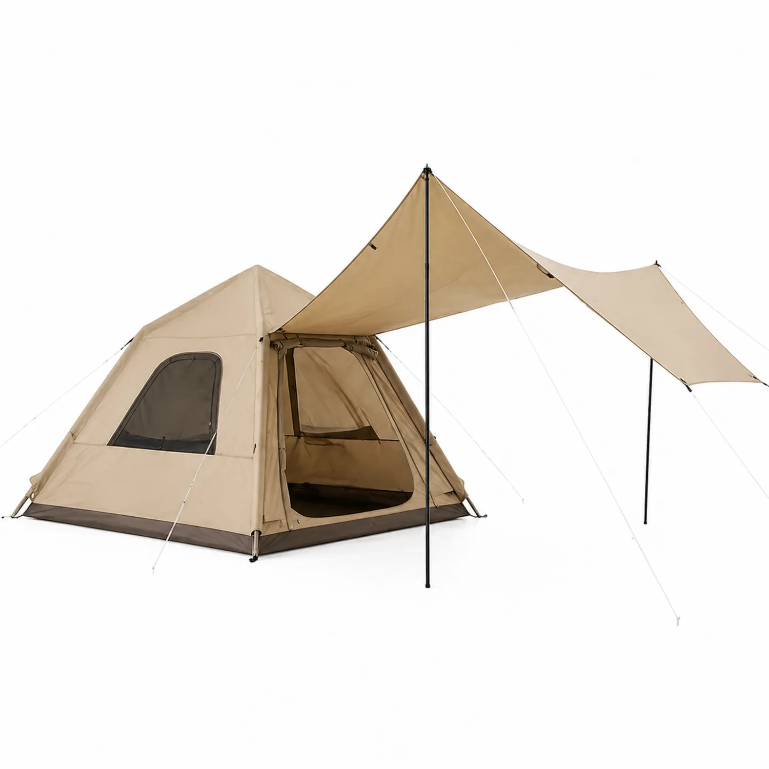 Tienda de Campamento de Poliéster Impermeable para 4 Personas