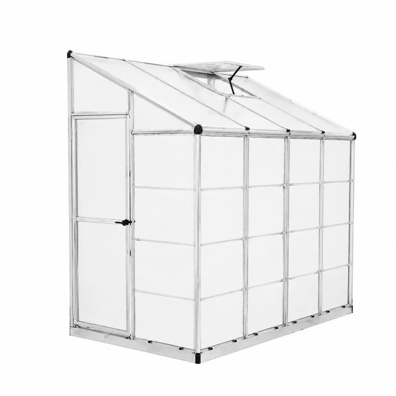 Invernadero de Aluminio y Policarbonato 4mm con Ventilación 250x190x195 cm Blanco