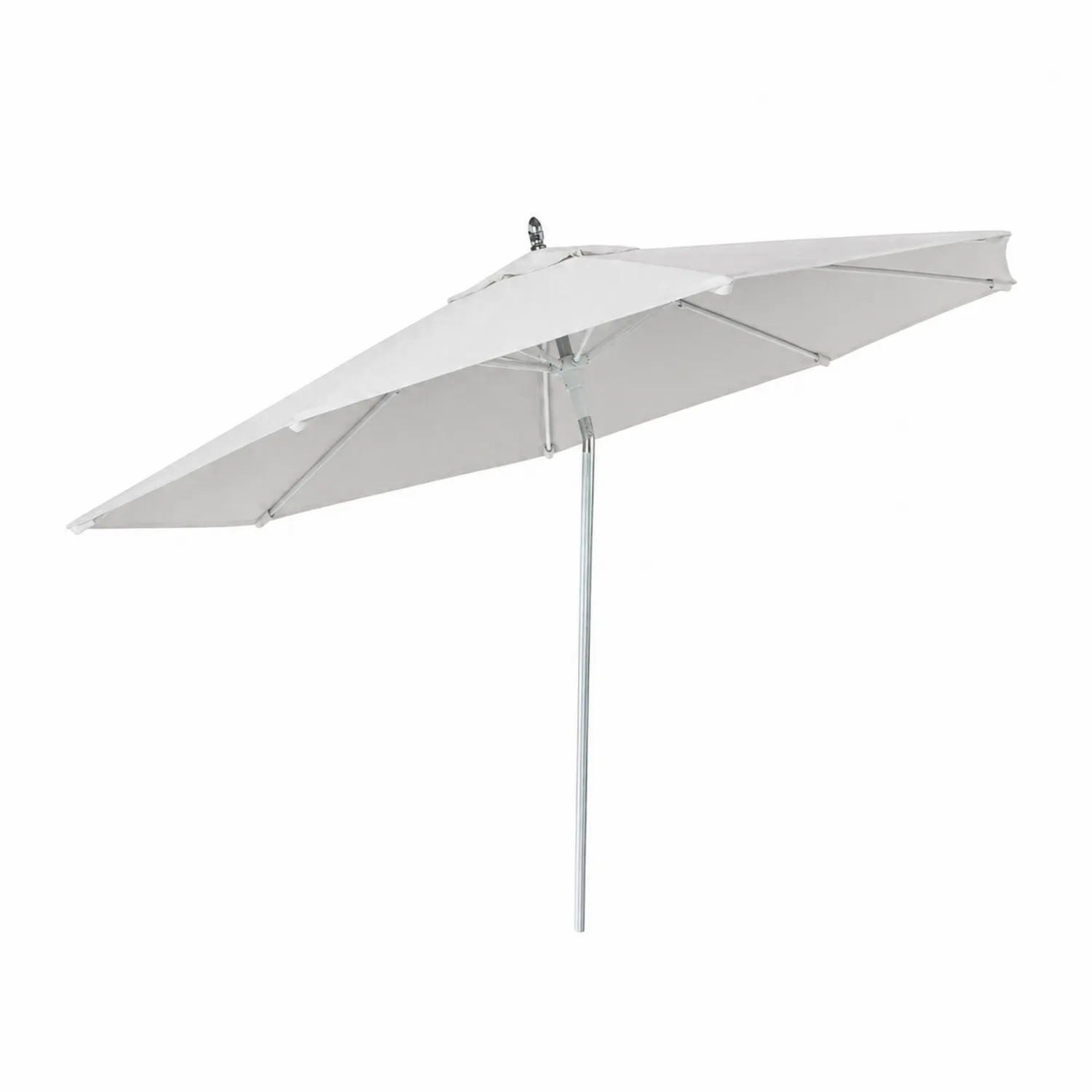 Sombrilla redonda de aluminio y poliéster blanca, diámetro 3m