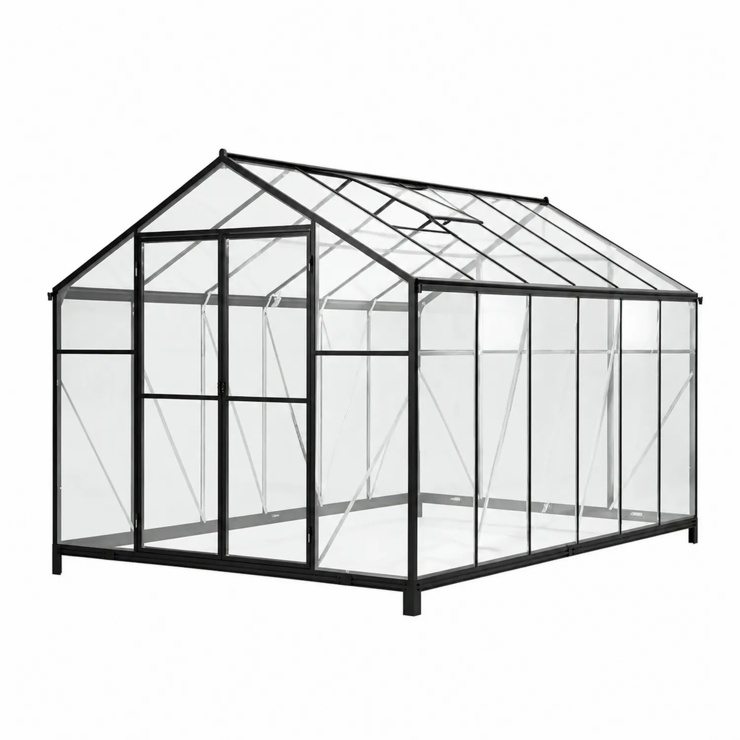 Invernadero de aluminio y policarbonato 300x200x190 cm