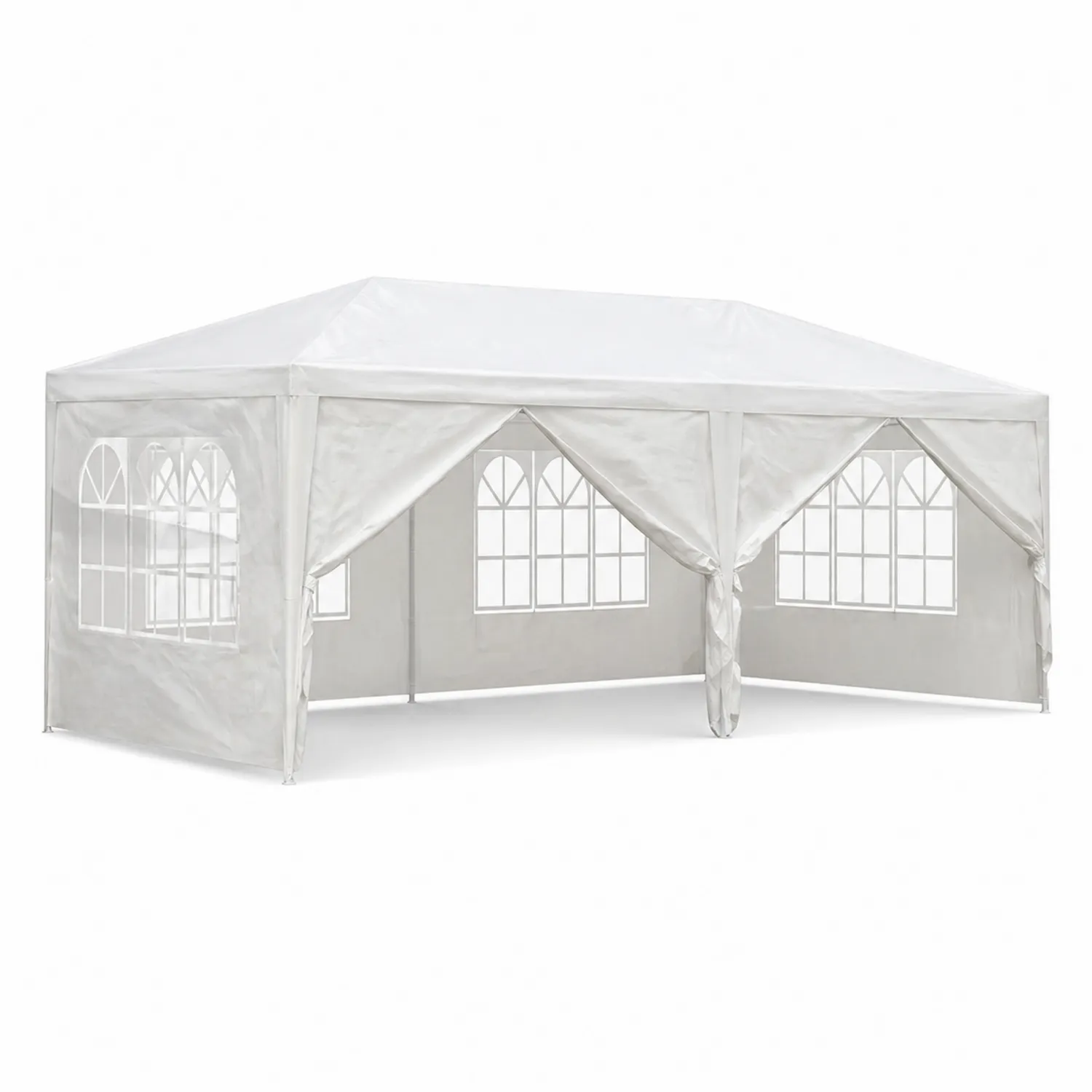 Carpa de exterior 3x6 m PVC Ventanas Arco Blanca