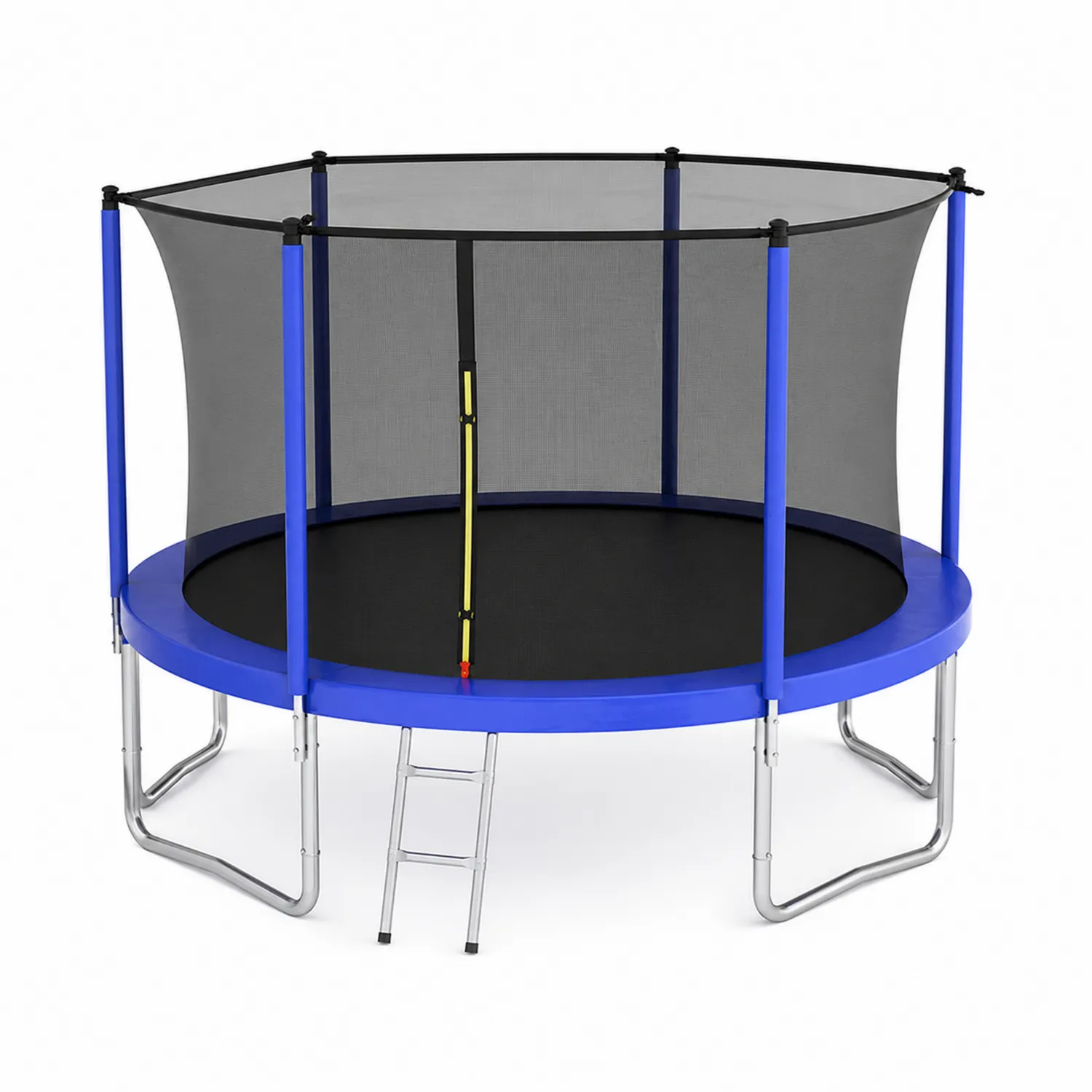 Trampolín redondo con red de seguridad y escalera 305 cm acero polipropileno