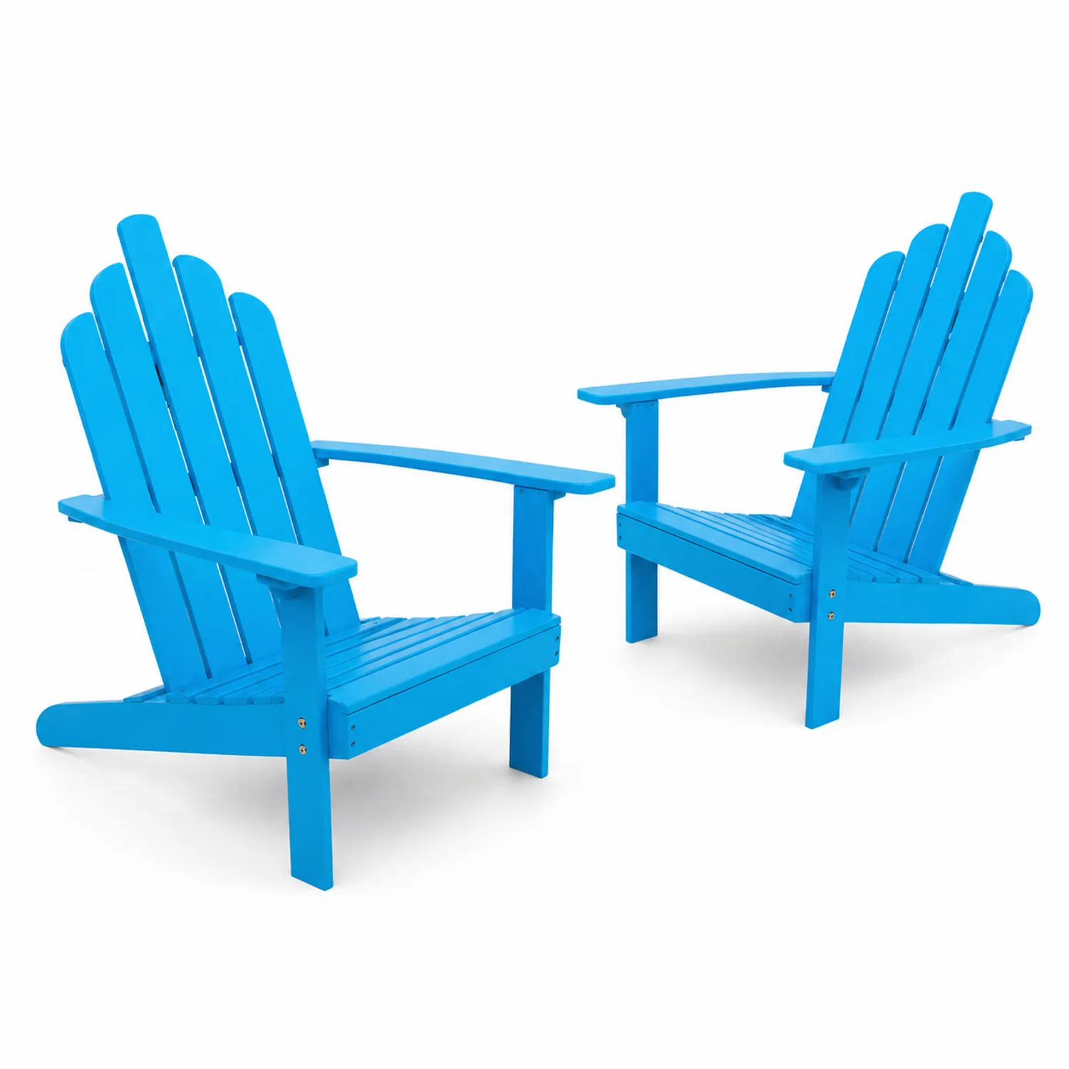 Conjunto de 2 Sillas Adirondack de Plástico Azul