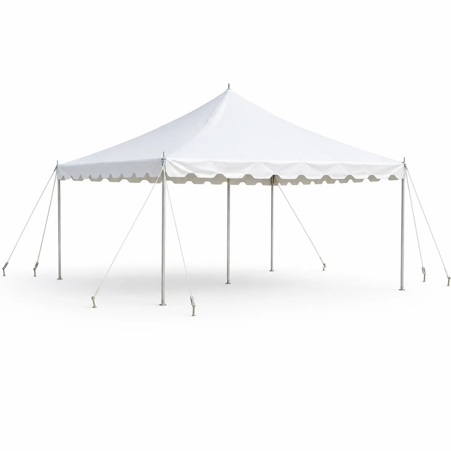 Carpa de Acero y Poliéster Blanco 400x400x300 cm