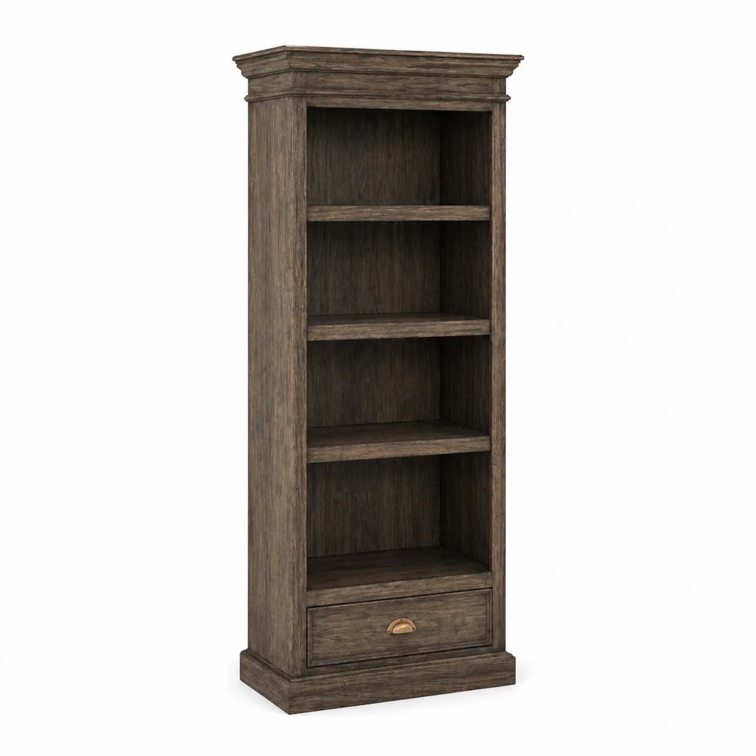 Estantería de Madera Maciza con Cajón Marrón