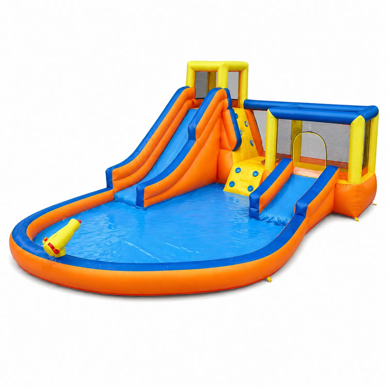 Castillo Inflable de PVC con Toboganes y Piscina Multicolor