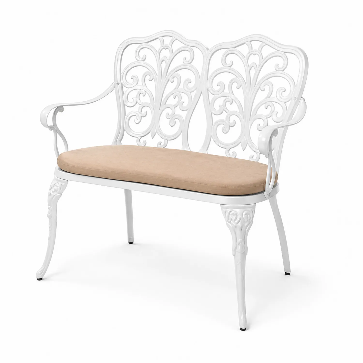 Banco de Aluminio con Cojín de Poliéster