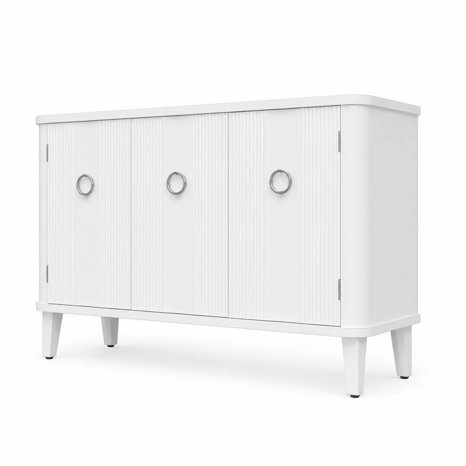 Aparador de MDF con Puertas Blancas 80x120x40 cm