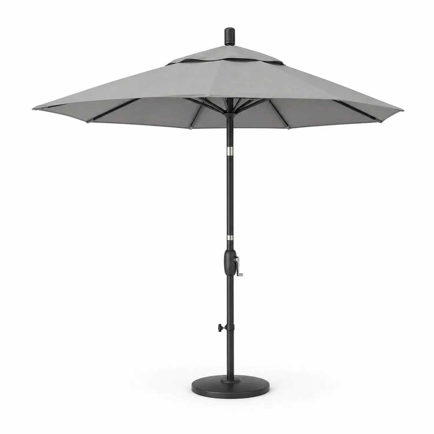 Sombrilla de Acero y Poliéster Gris con Base 300cm