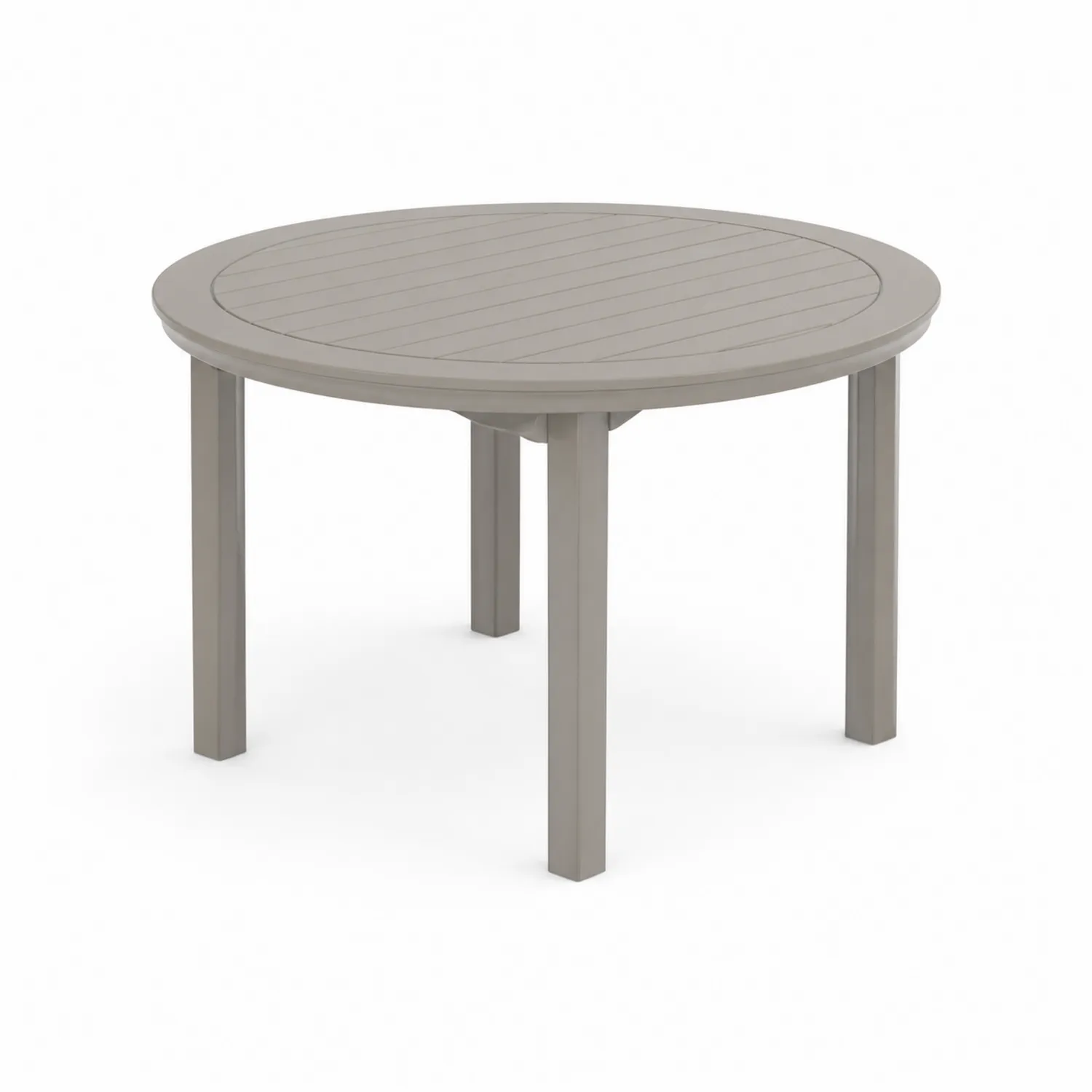 Mesa de jardín redonda de metal gris 120x74 cm